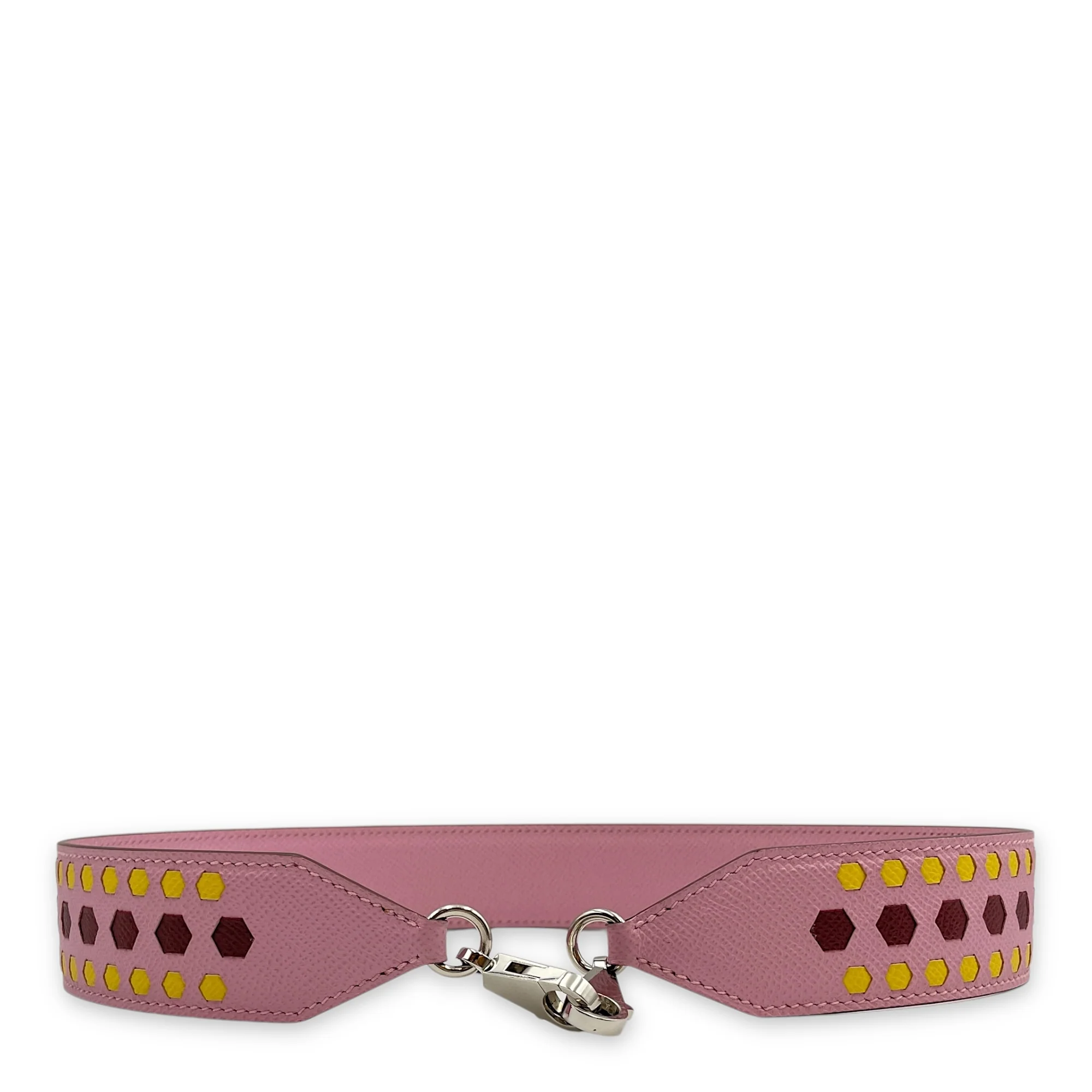 Tressage 70cm Mauve Sylvestre/Rouge/Jaune in Epsom, Palladium hardware