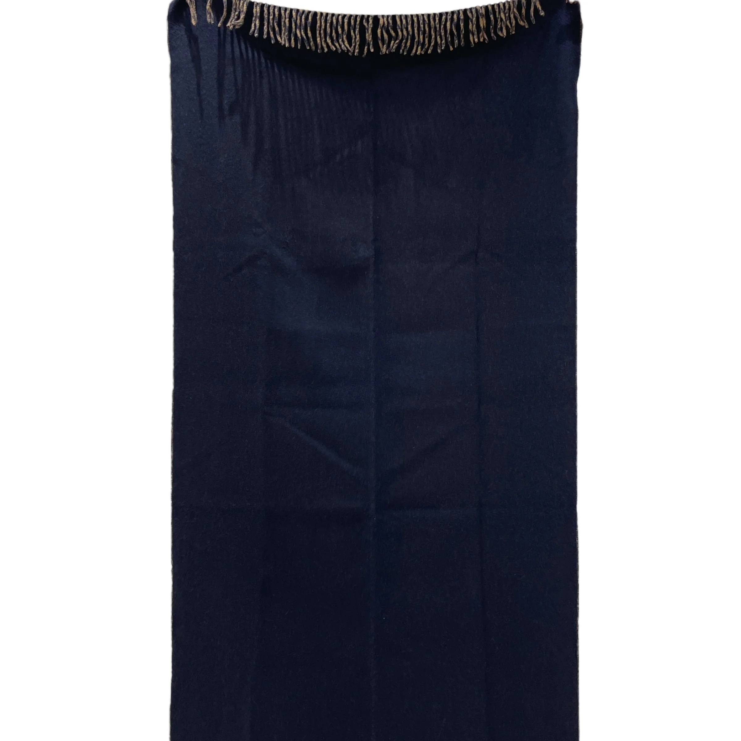 Double Face Marine/Bronze Stole in Cashmere