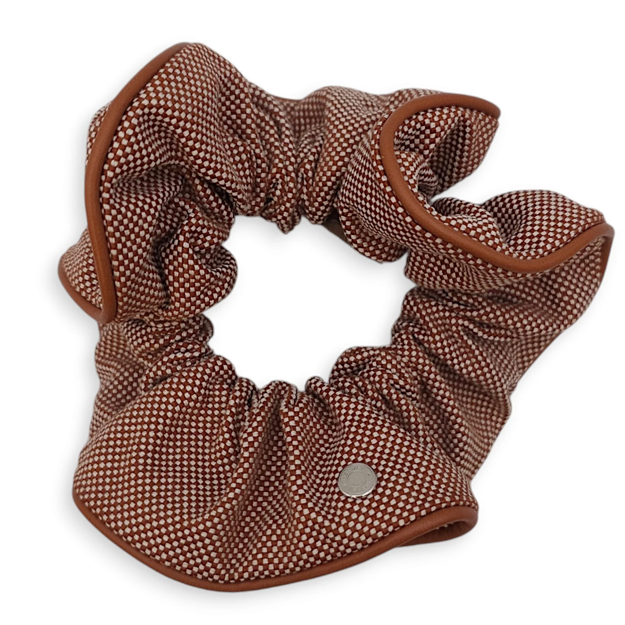 Claudia Plein Air Scrunchie Gold Accessories in Canvas/Lambskin, Palladium hardware