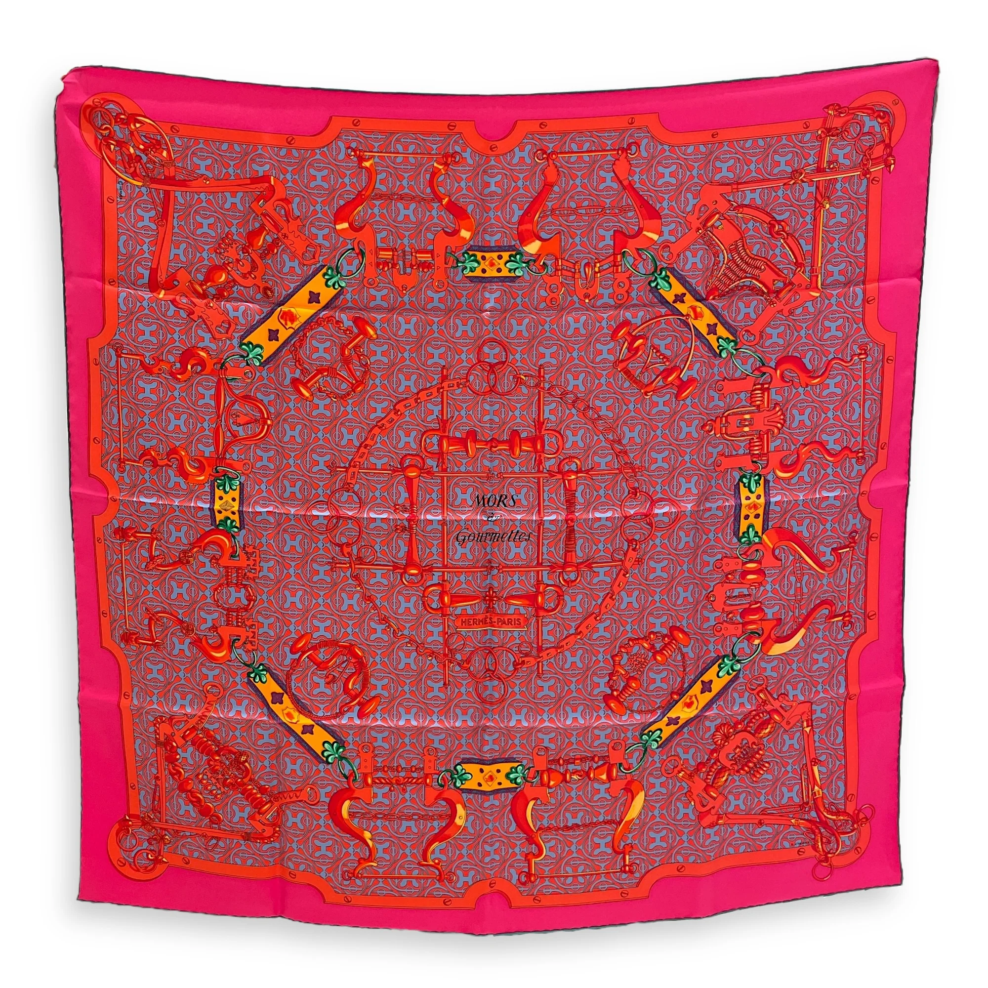 Mors Et Gourmettes 90 Rose/Vert/Rouge Scarf