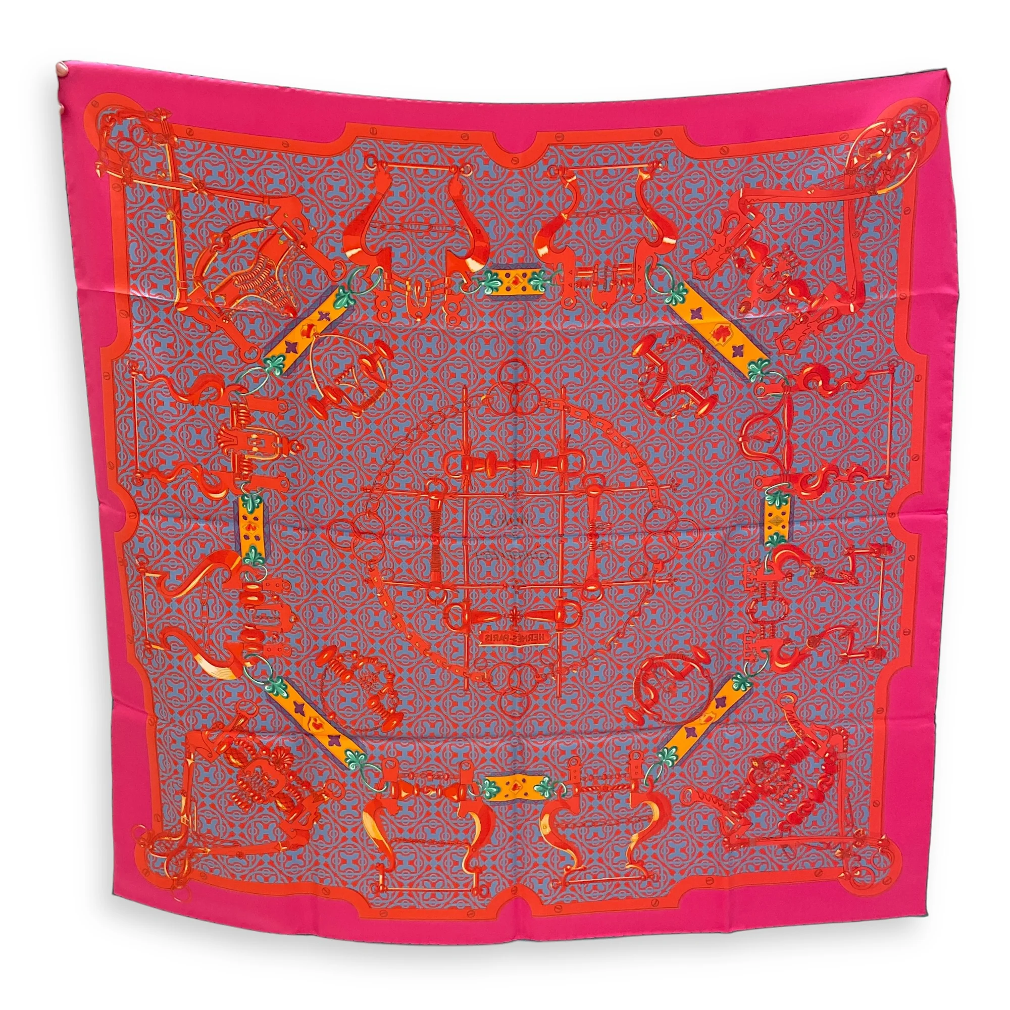Mors Et Gourmettes 90 Rose/Vert/Rouge Scarf