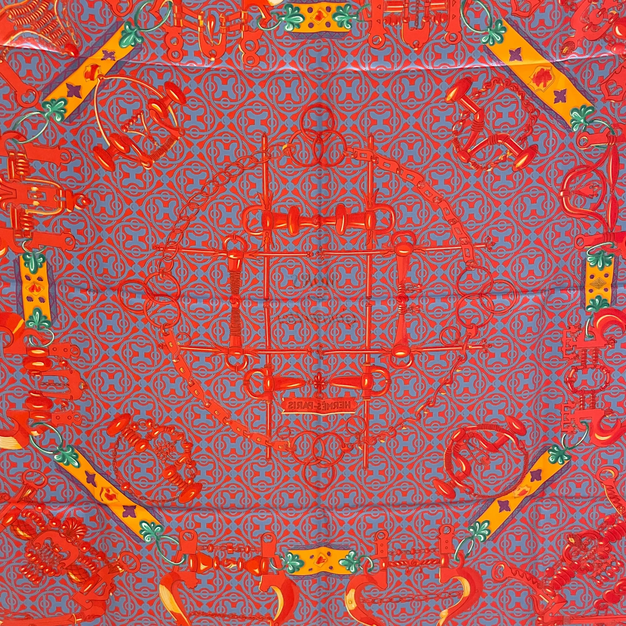 Mors Et Gourmettes 90 Rose/Vert/Rouge Scarf