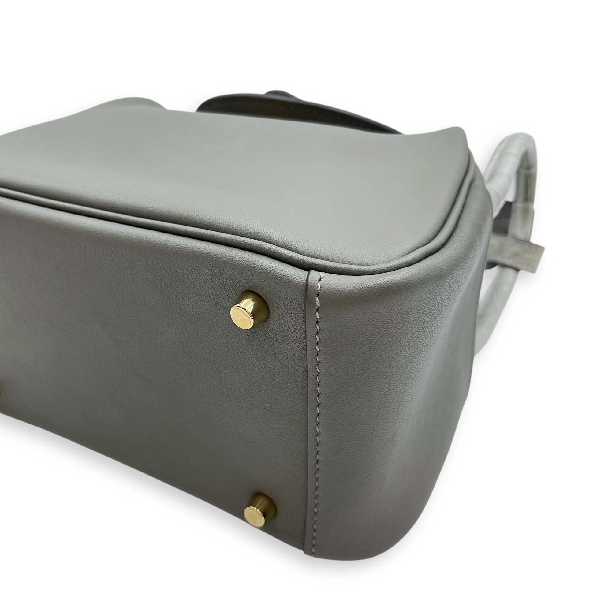 Lindy Touch Mini Gris Meyer/Gris Perle in Swift/Matte Alligator, Gold hardware