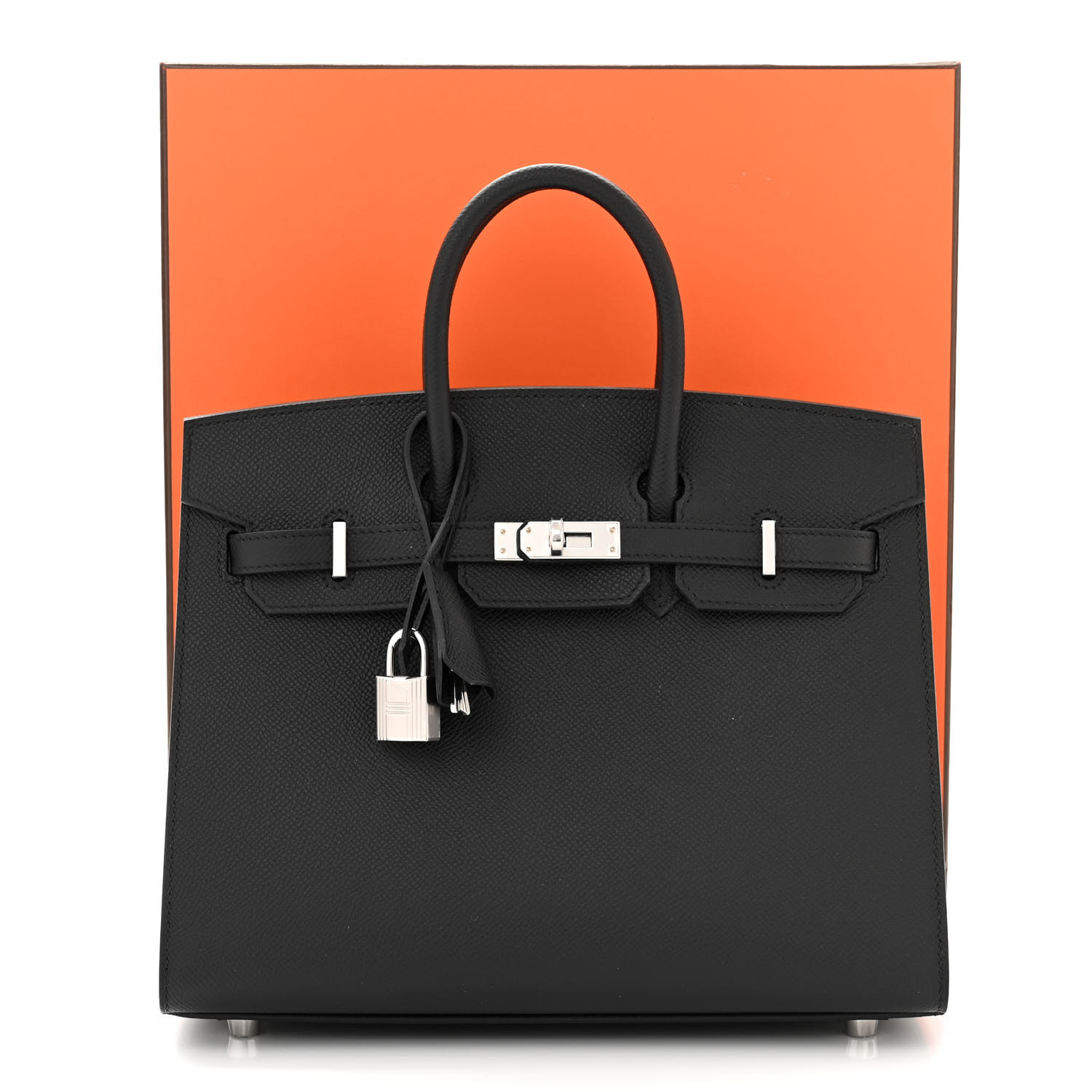 Epsom Birkin Sellier 25 Black（Silver Lock）