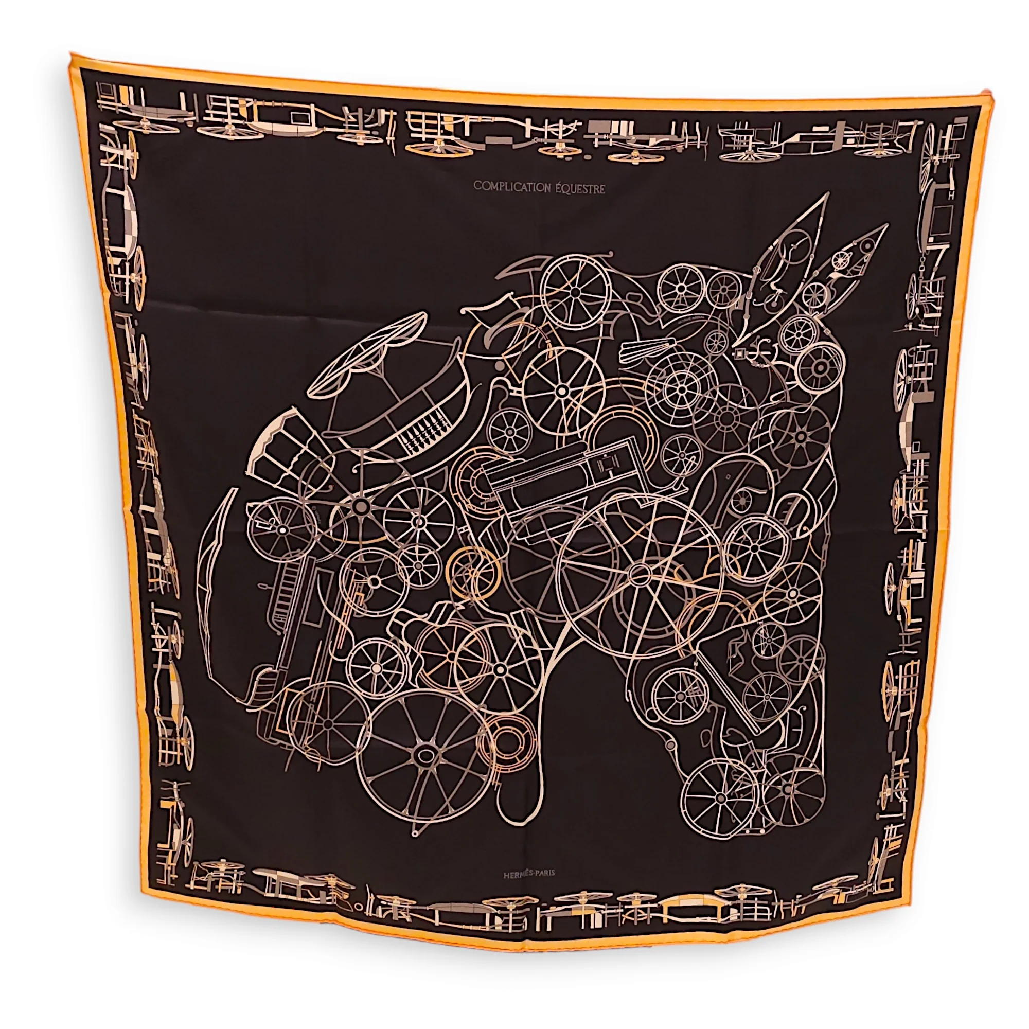 Complication Equestre 90 Noir/Abricot/Blanc Scarf