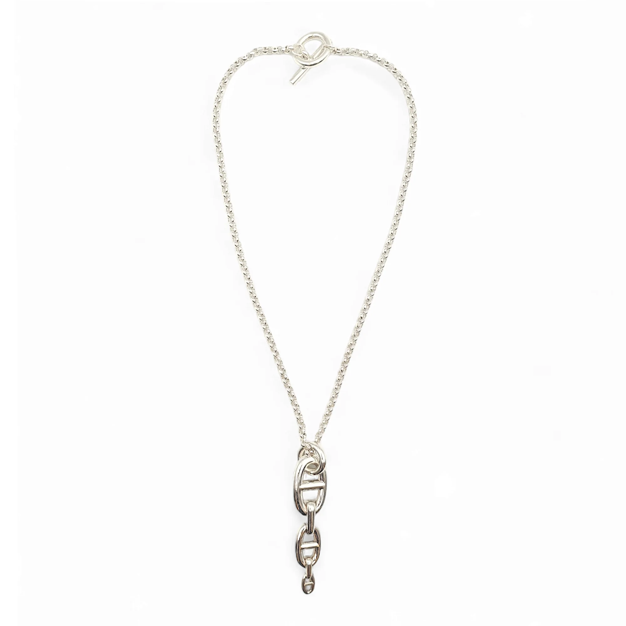 Chaine D'ancre Enchainee Large Silver Necklace