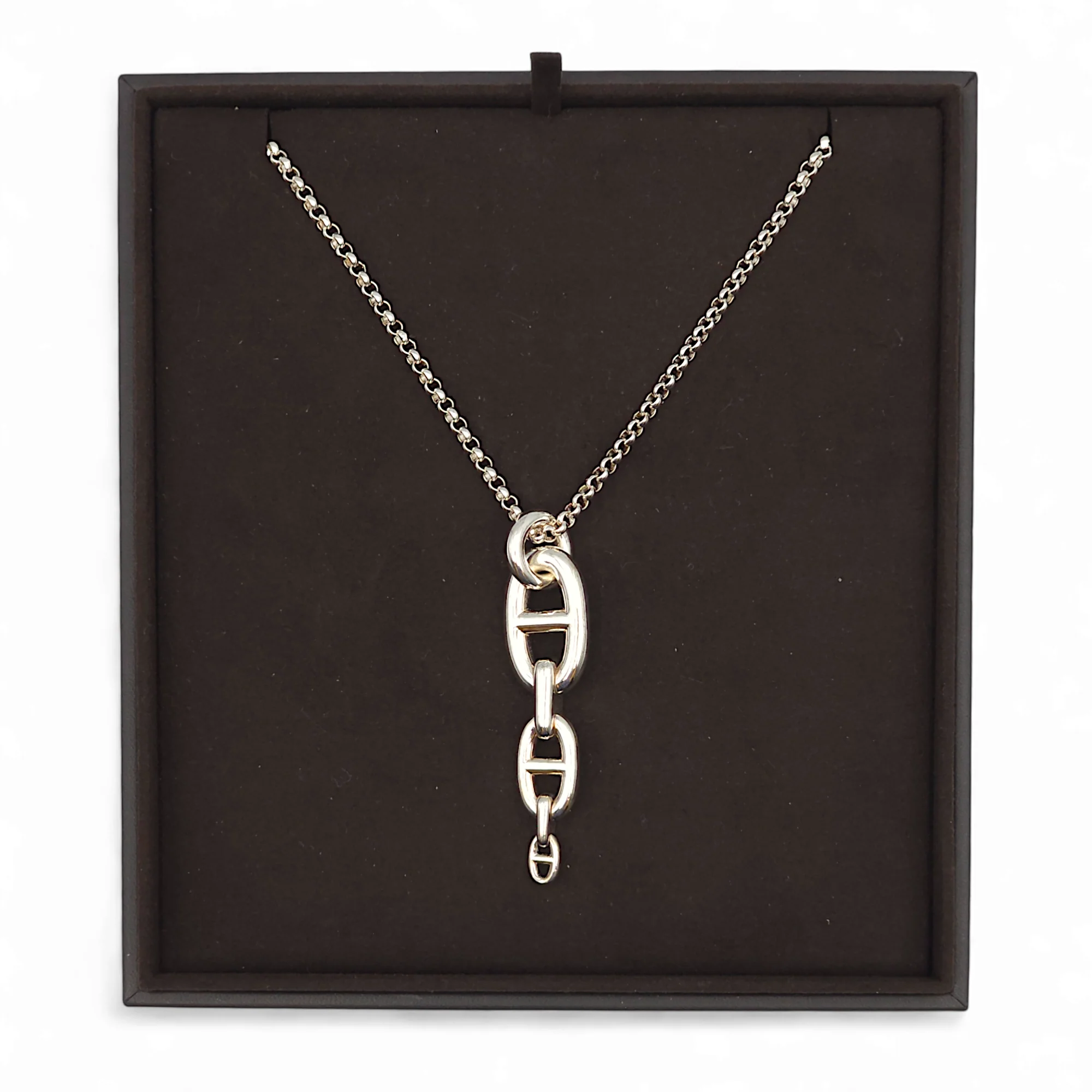 Chaine D'ancre Enchainee Large Silver Necklace