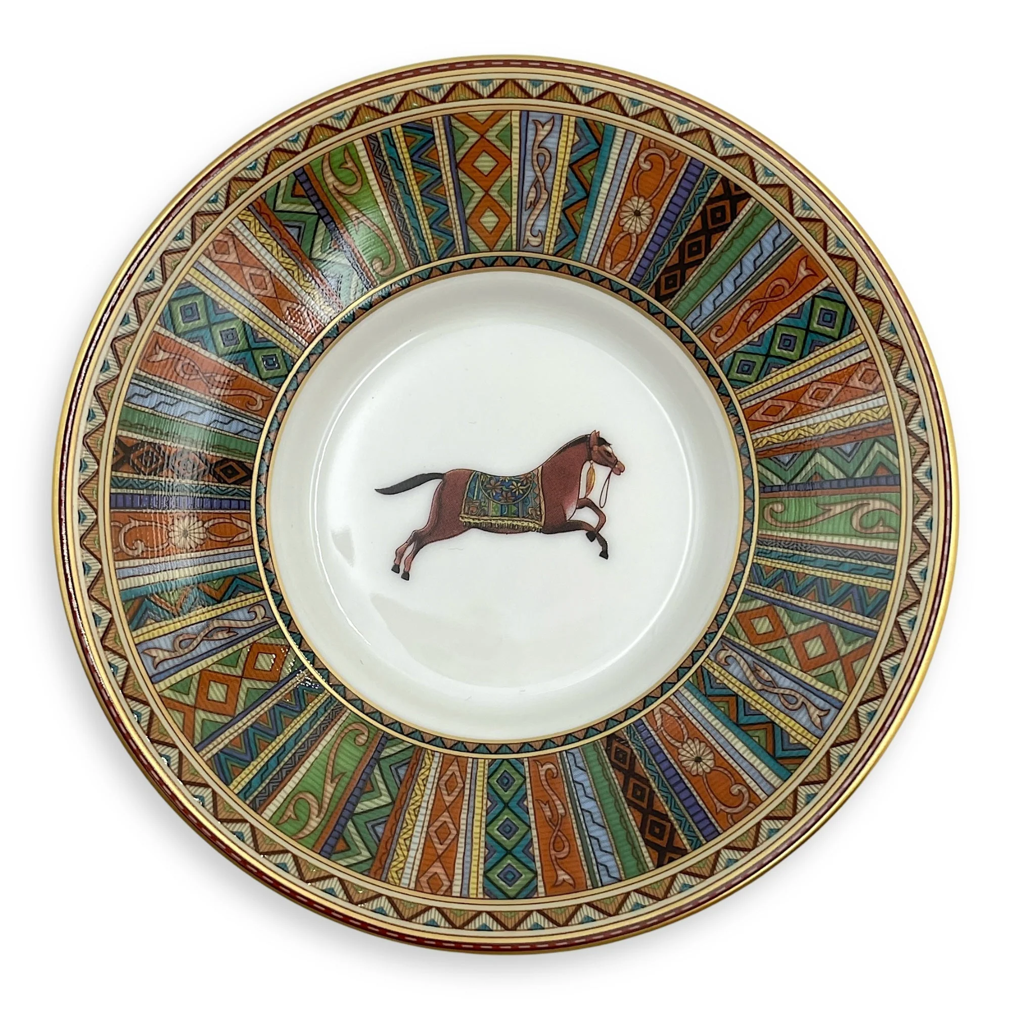 Cheval d’Orient tea cup with lid and saucer Large MultiColor Tableware