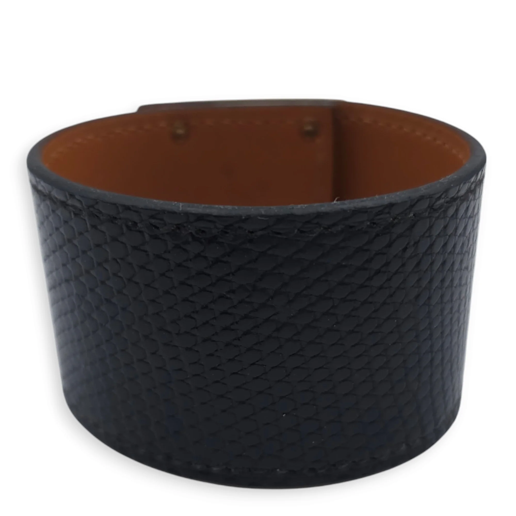 Kelly Dog T2 Black Bracelet in Lizard Varanus Niloticus, Gold hardware