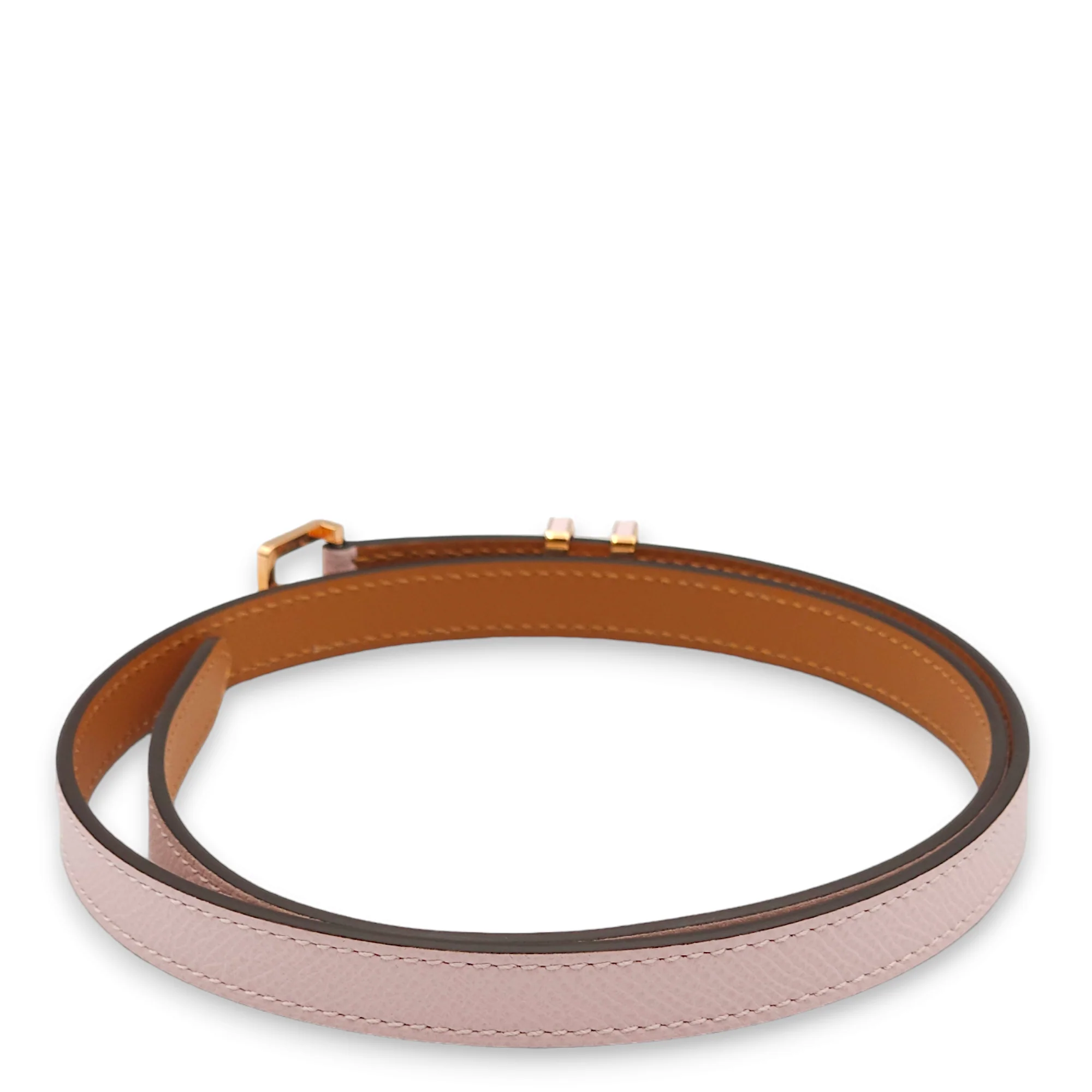 Pop H 70 Mauve Pale Belt in Epsom, Rose Gold hardware
