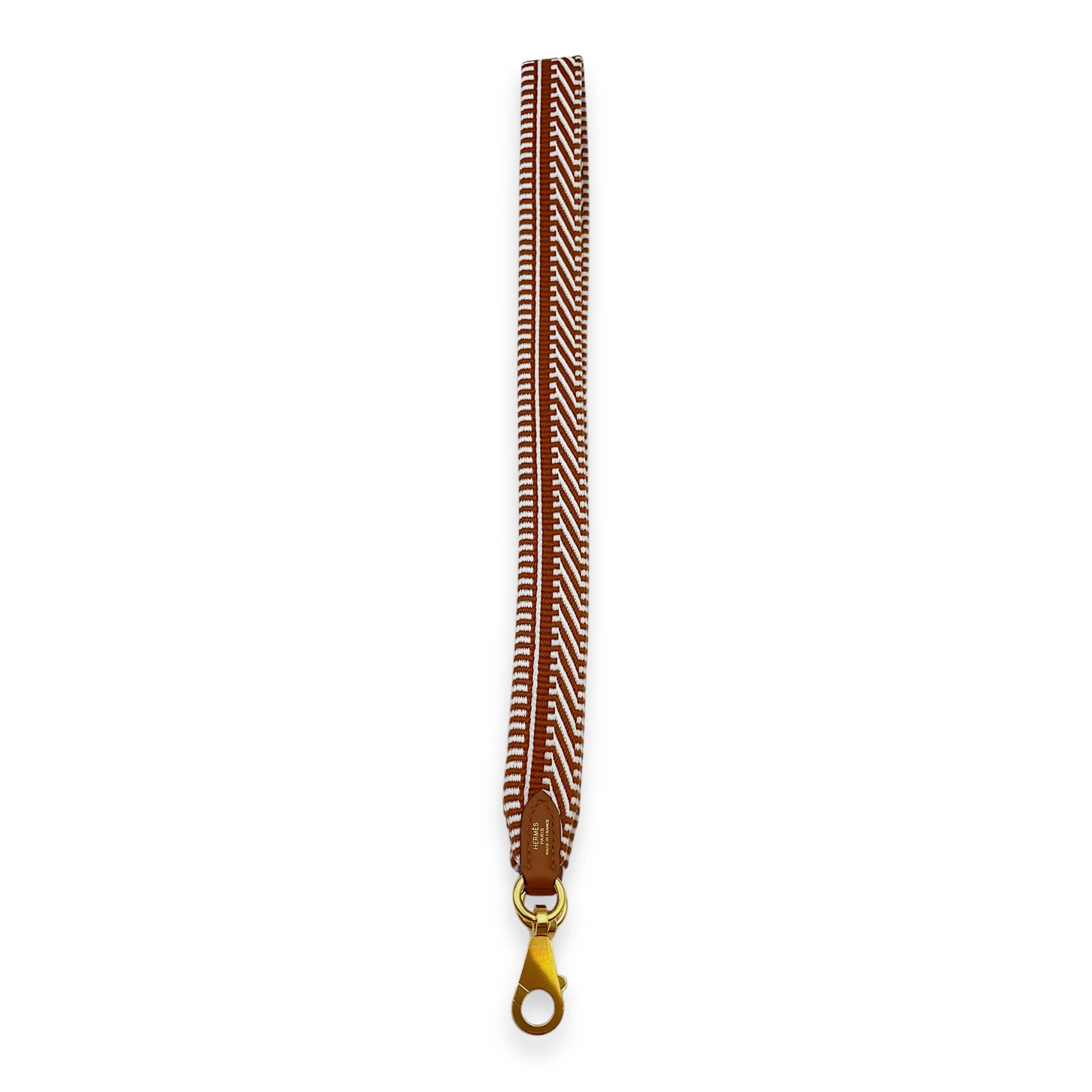 Sangle Cavale 25mm x 70cm Gold Bag Accessory in Swift, Gold hardware