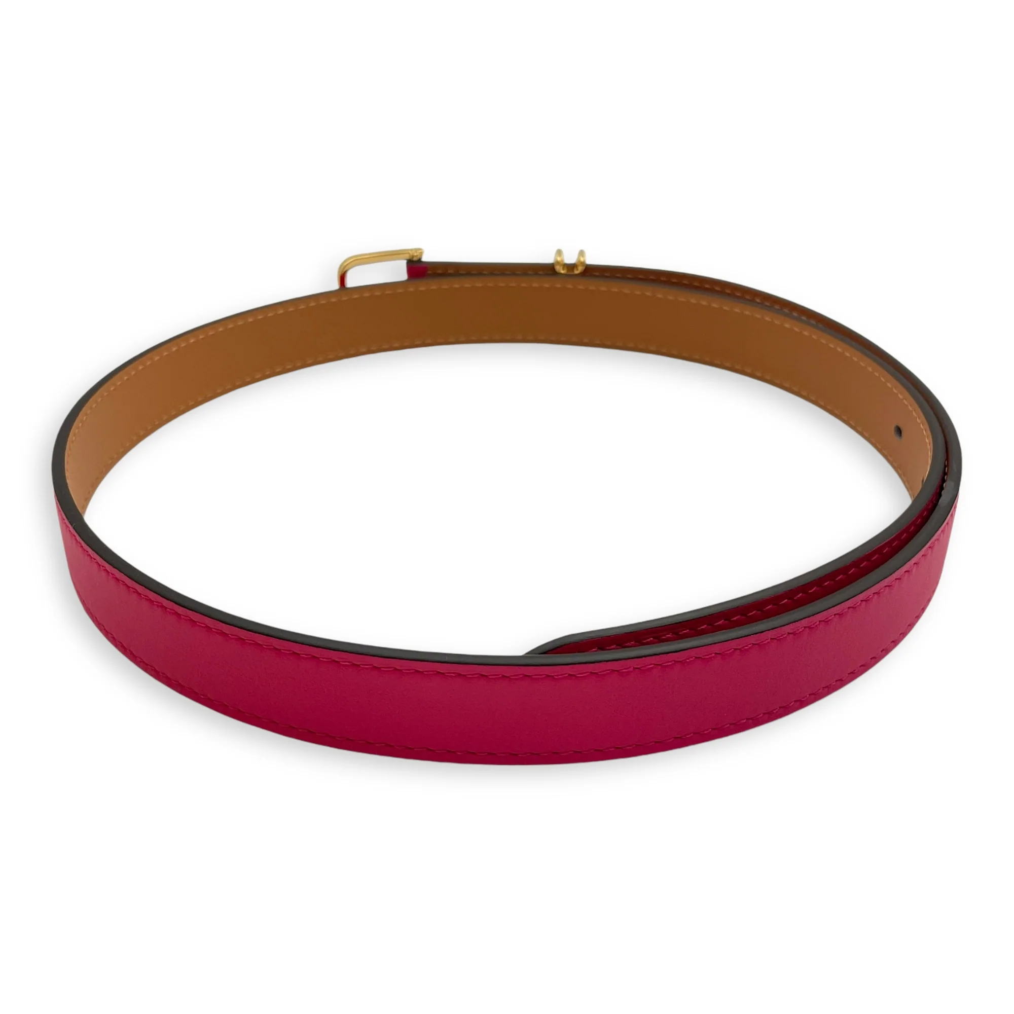 Mini Clou 75 Rose Mexico Belt in Swift, Gold hardware