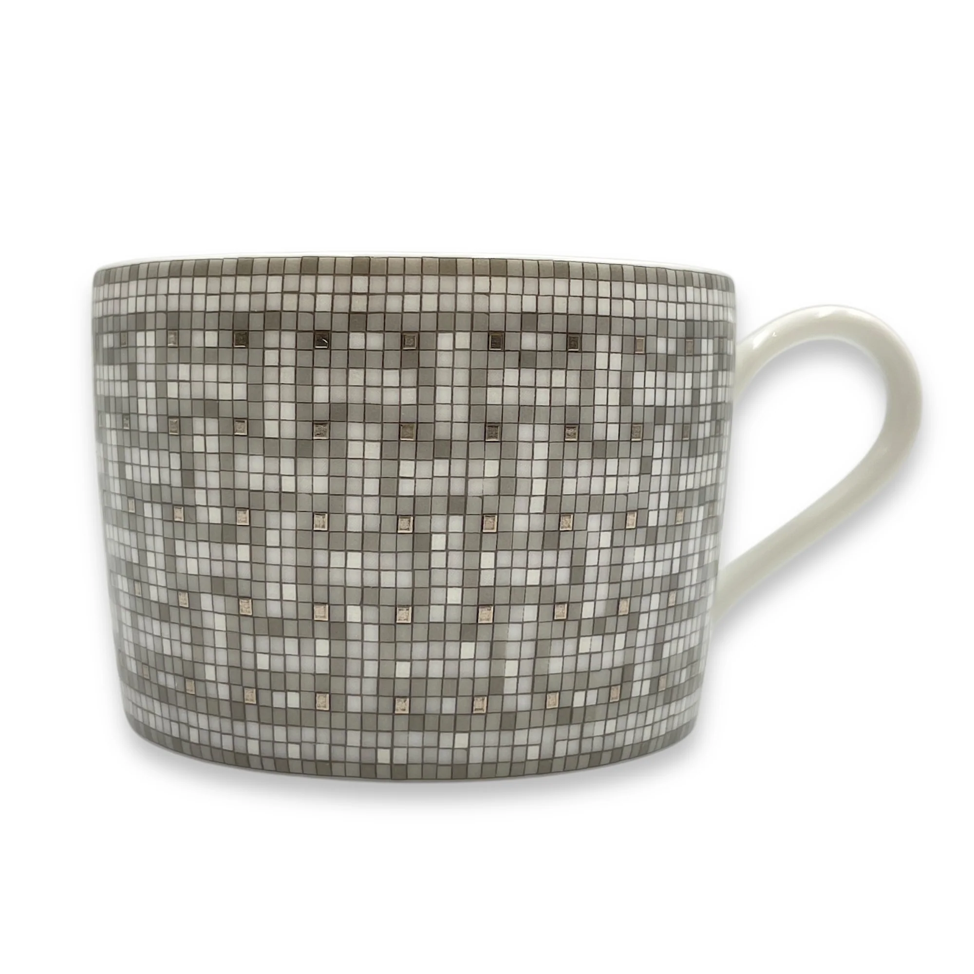 Mosaique Au 24 Tea Cup & Saucer Set in Platinum
