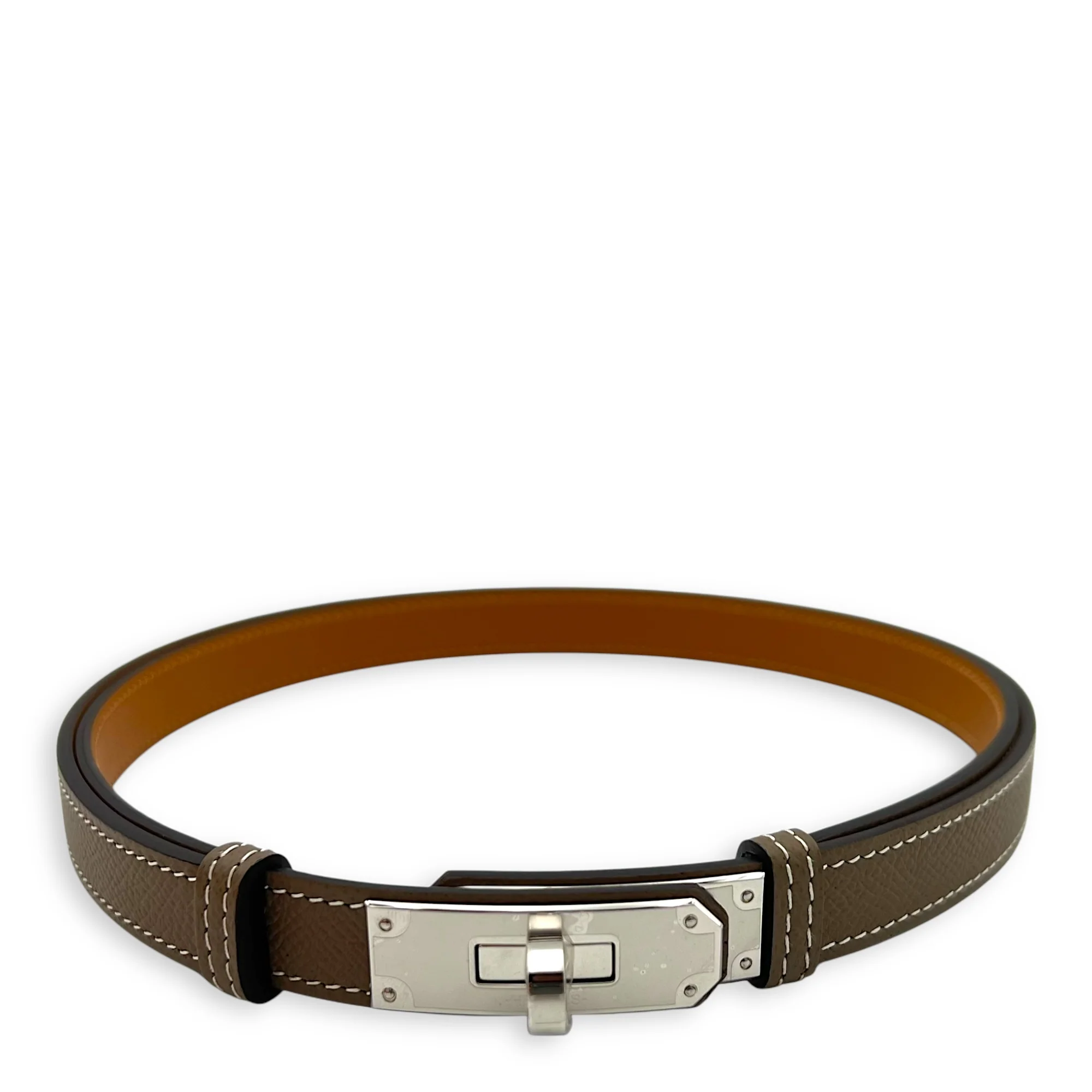 Kelly 18 Etoupe Belt in Epsom, Palladium hardware