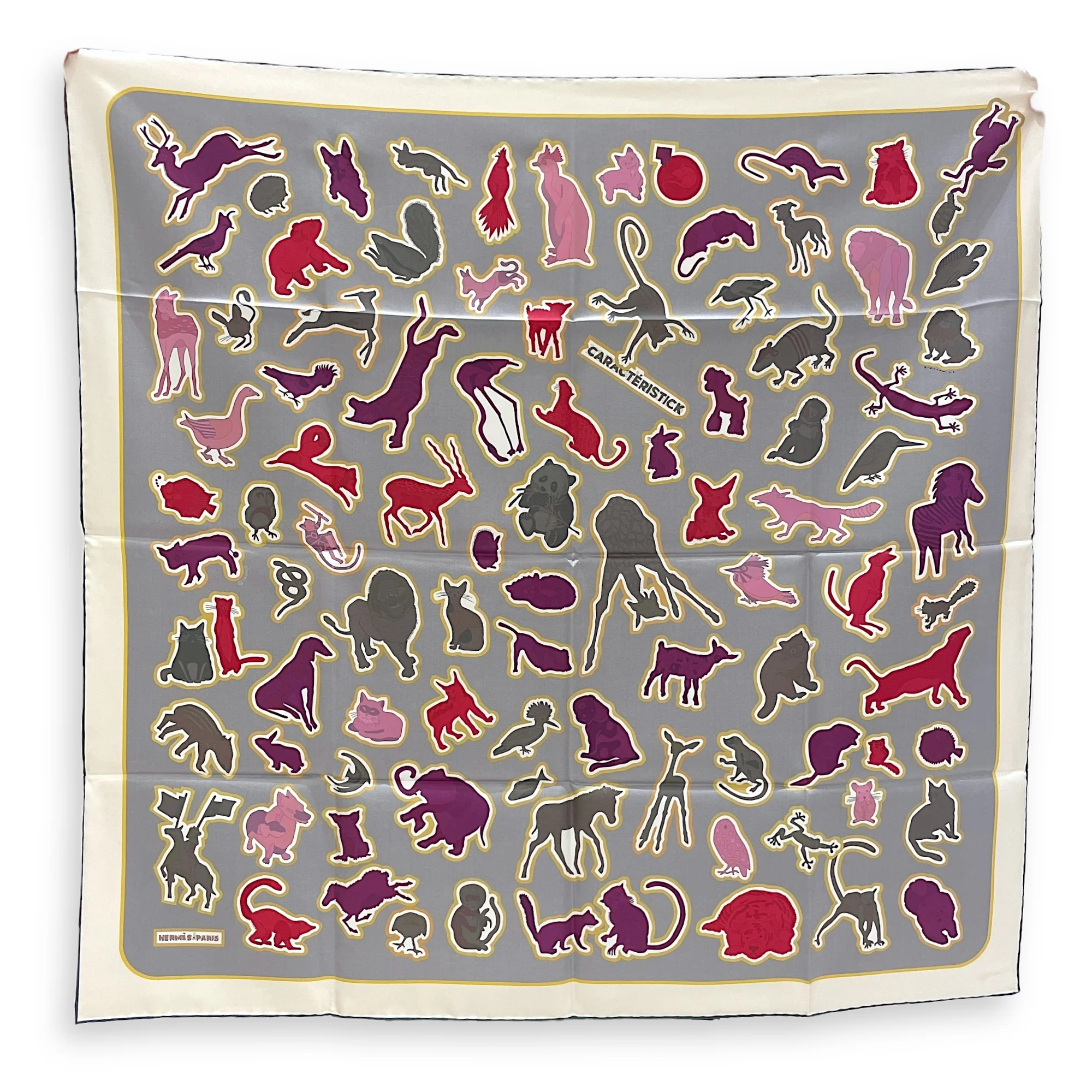 Caracteristick Double Face 90 Creme/Vert/Blue Scarf
