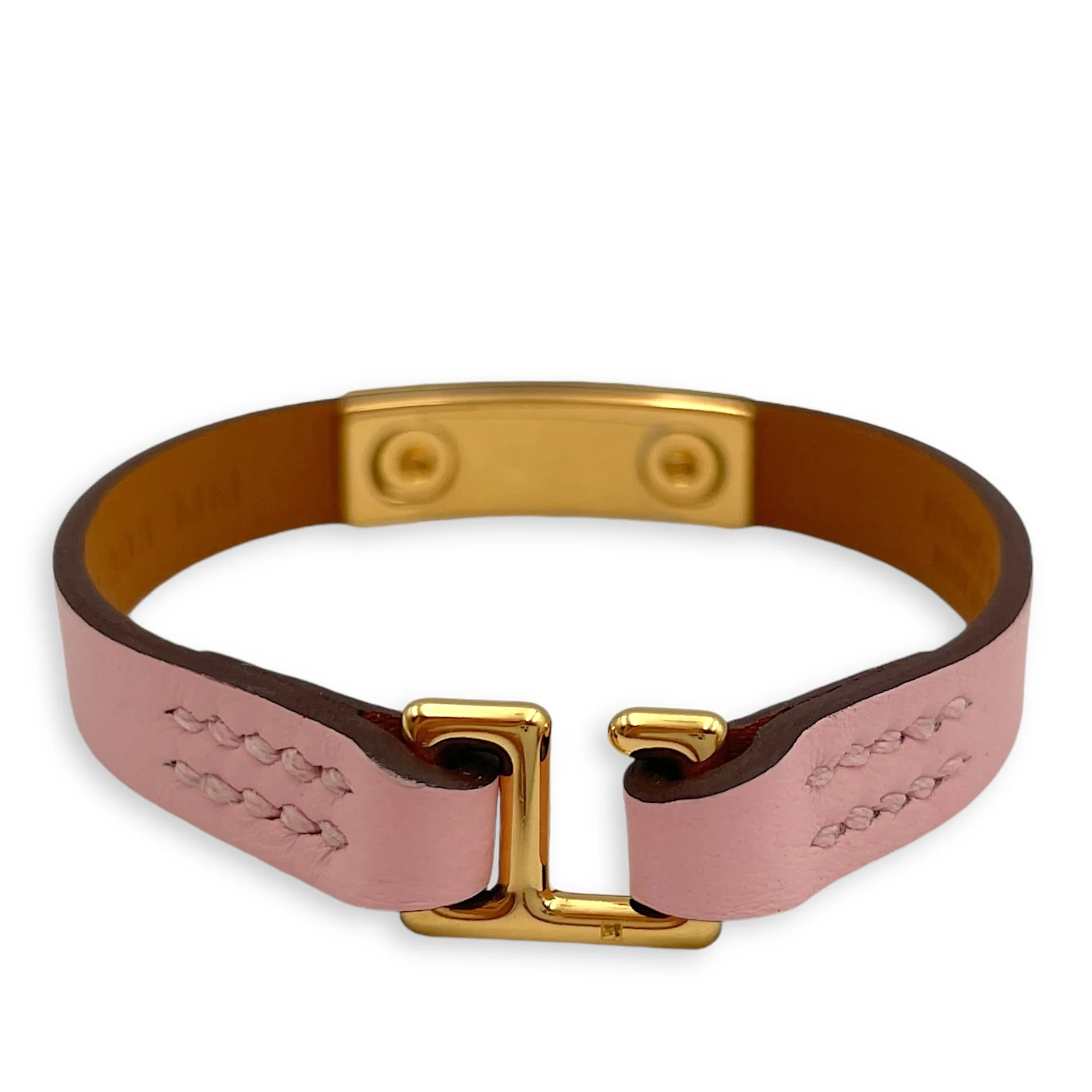 Rivale Mini T1 Rose Sakura Bracelet in Swift, Gold hardware