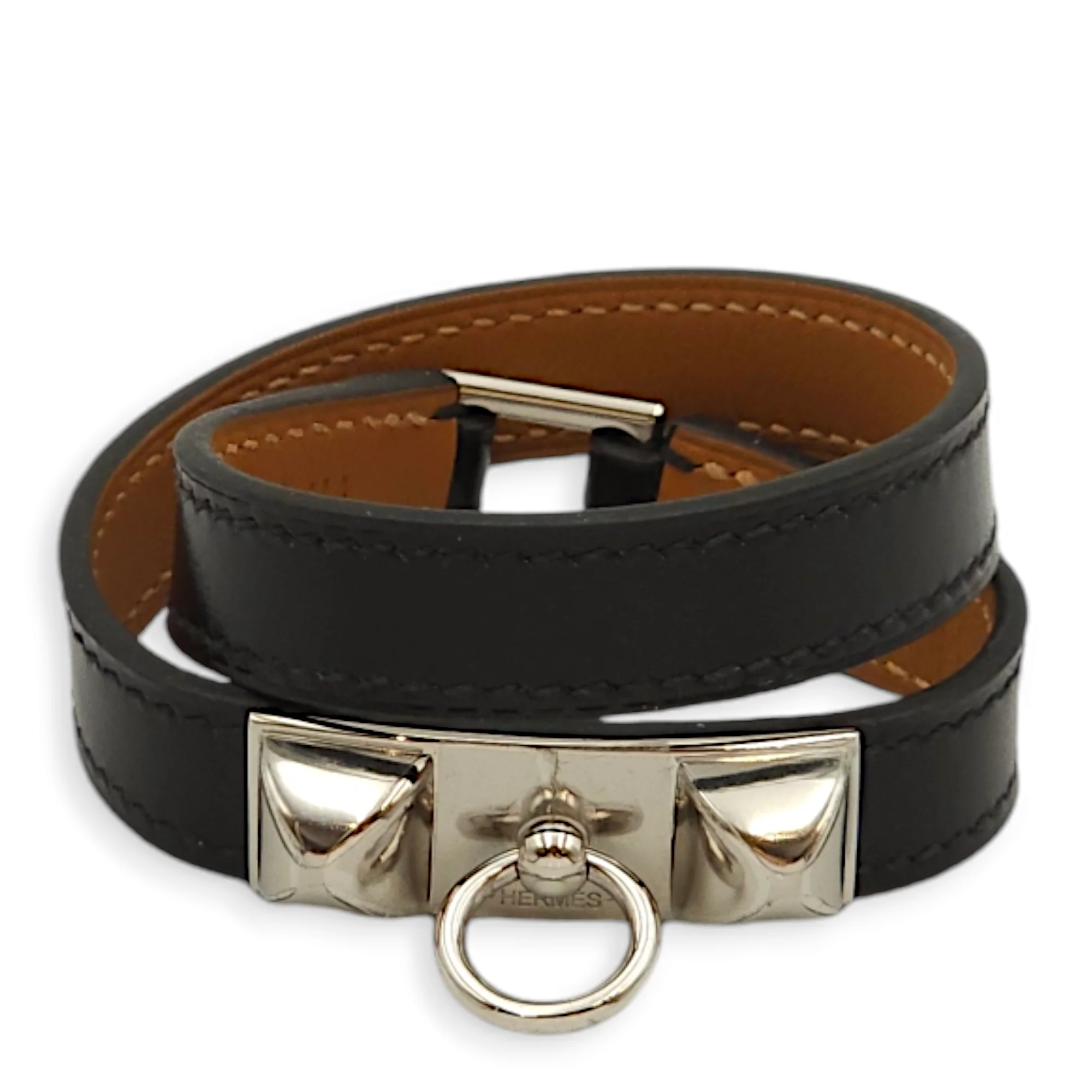 Rivale Double Tour T1 Black Bracelet in Box, Palladium hardware