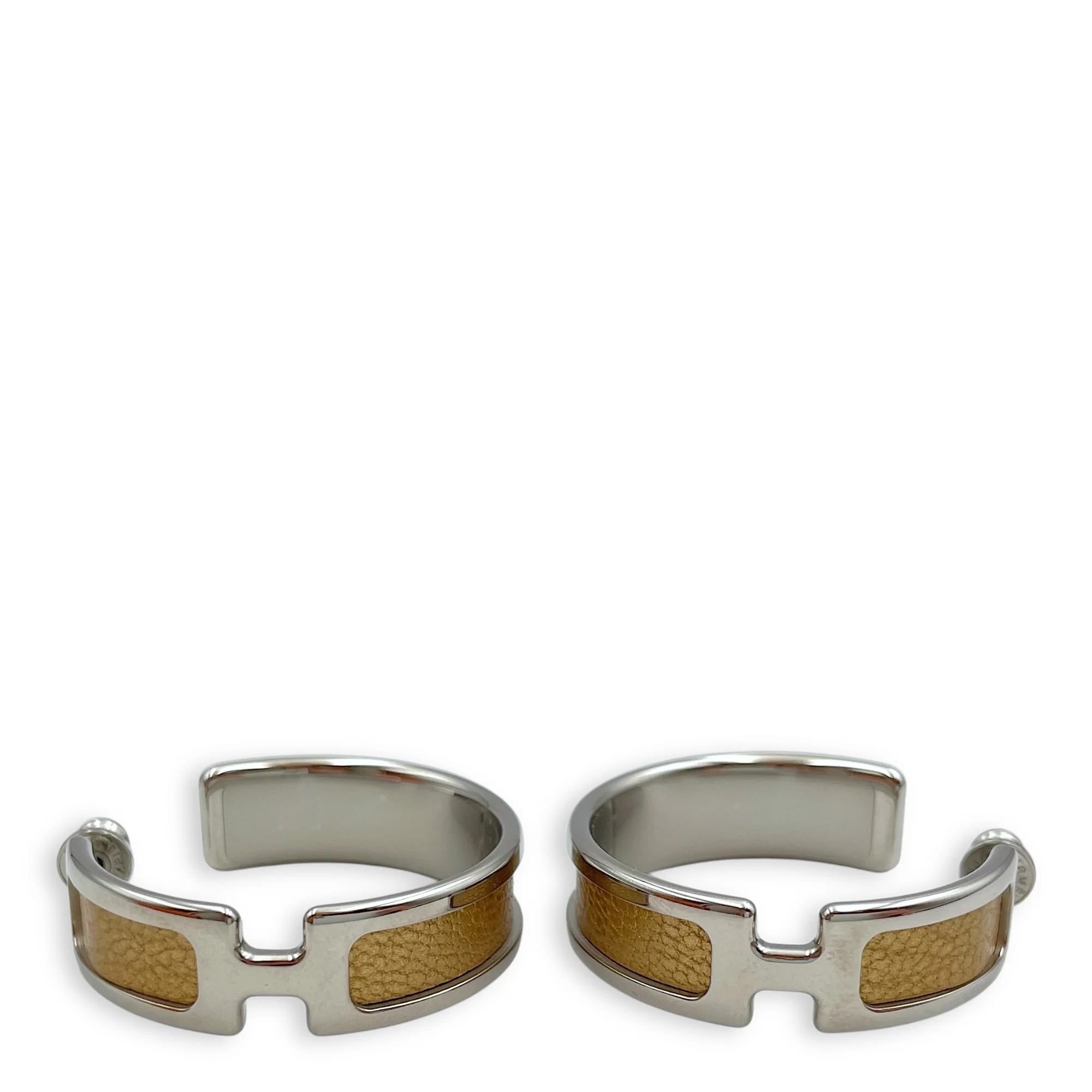 Olympe Dore Earrings in Chevre Mysore, Palladium hardware
