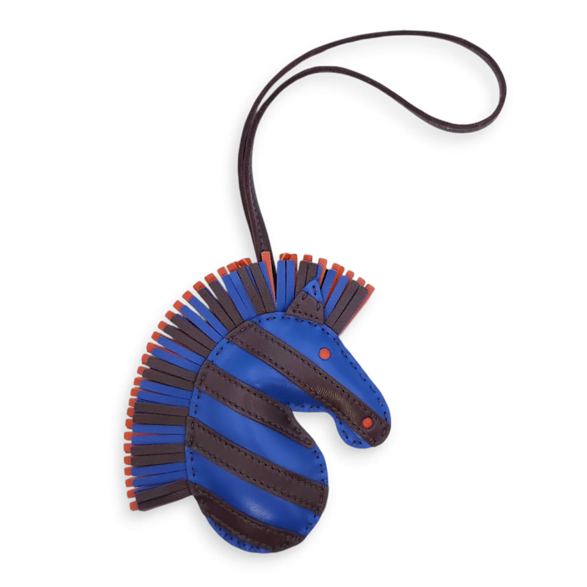 Geegee Savannah Charm Blue France and Orange Poppy Bag Accessory