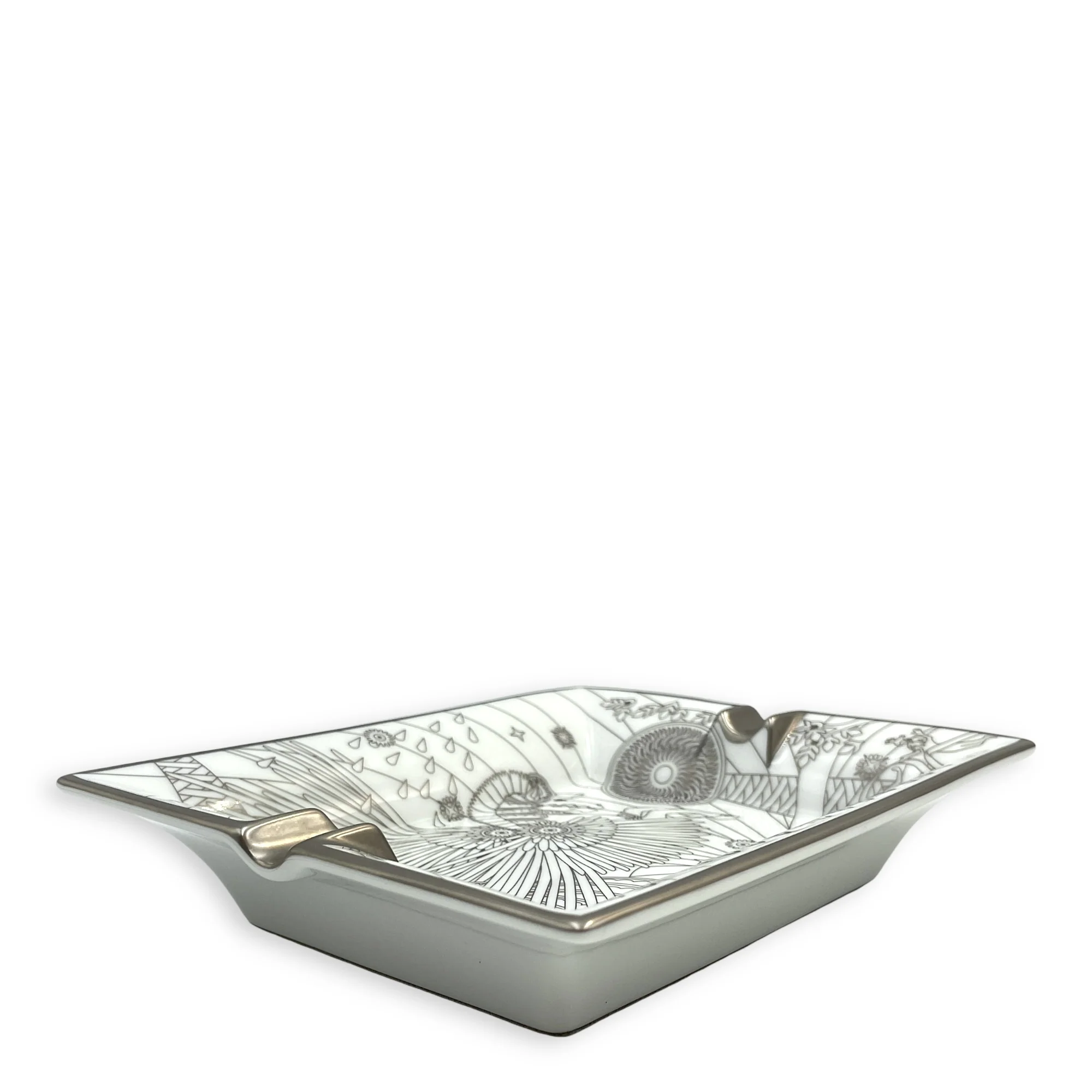 La Source De Pegase Ashtray White, Platinum hardware