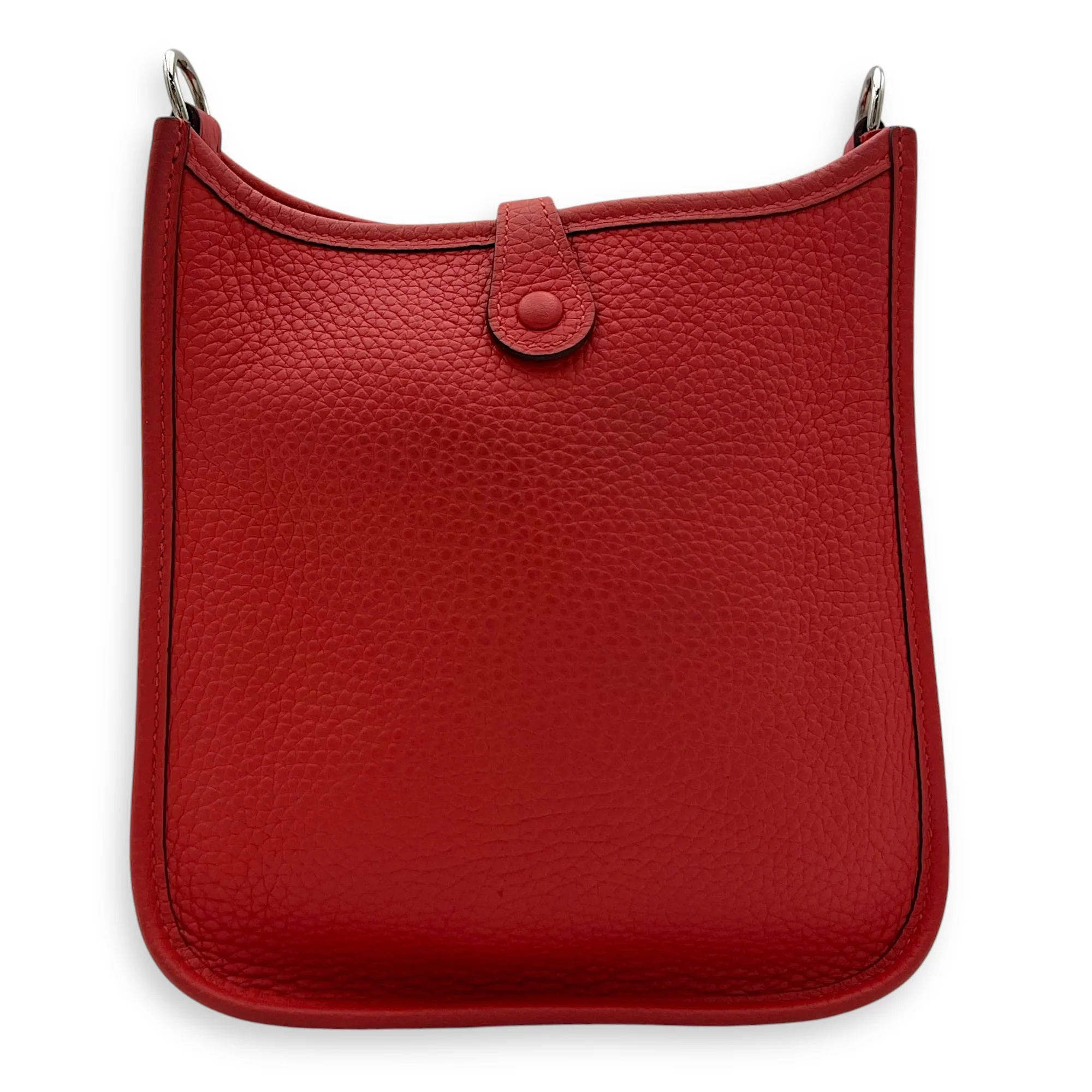 Evelyne Red in Clemence, Silver hardware