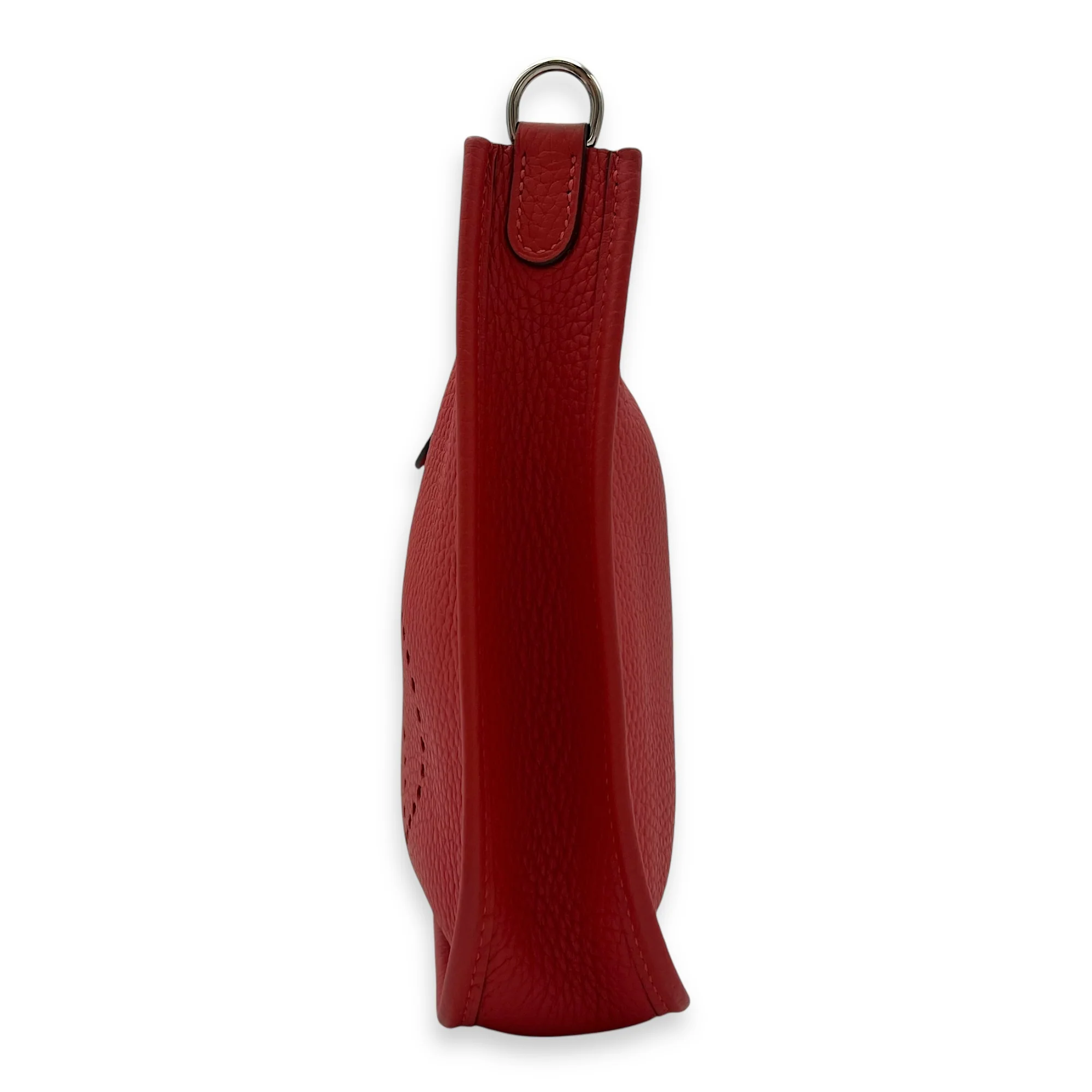 Evelyne Red in Clemence, Silver hardware