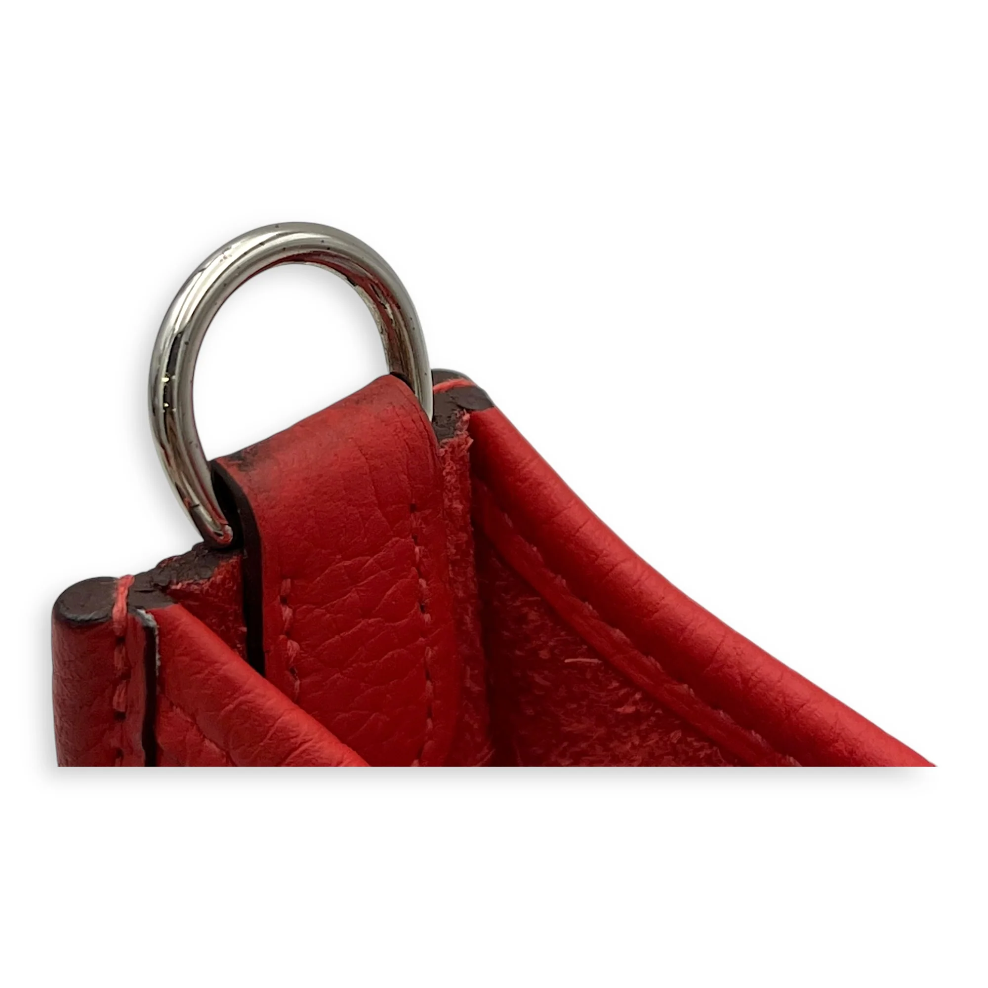 Evelyne Red in Clemence, Silver hardware