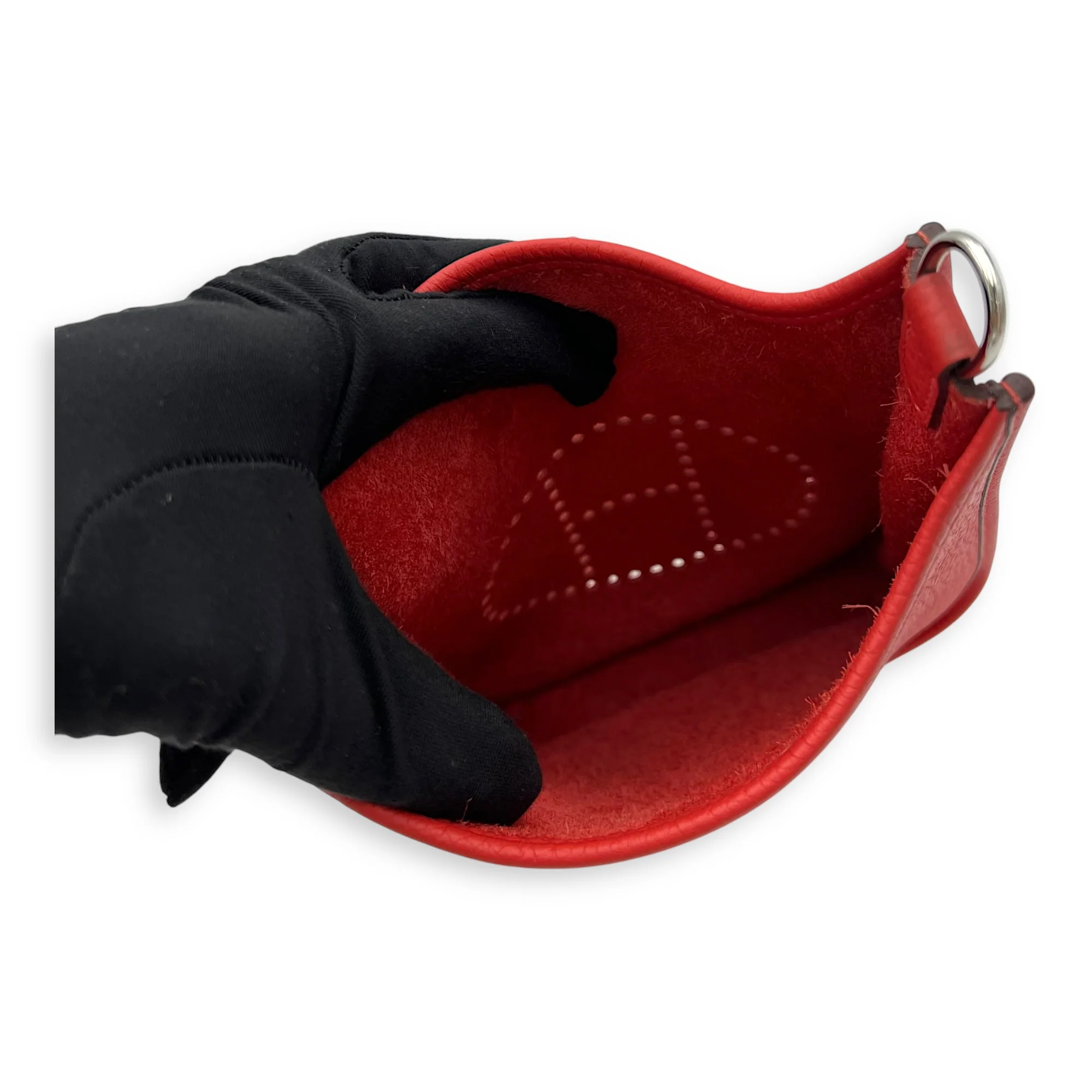 Evelyne Red in Clemence, Silver hardware