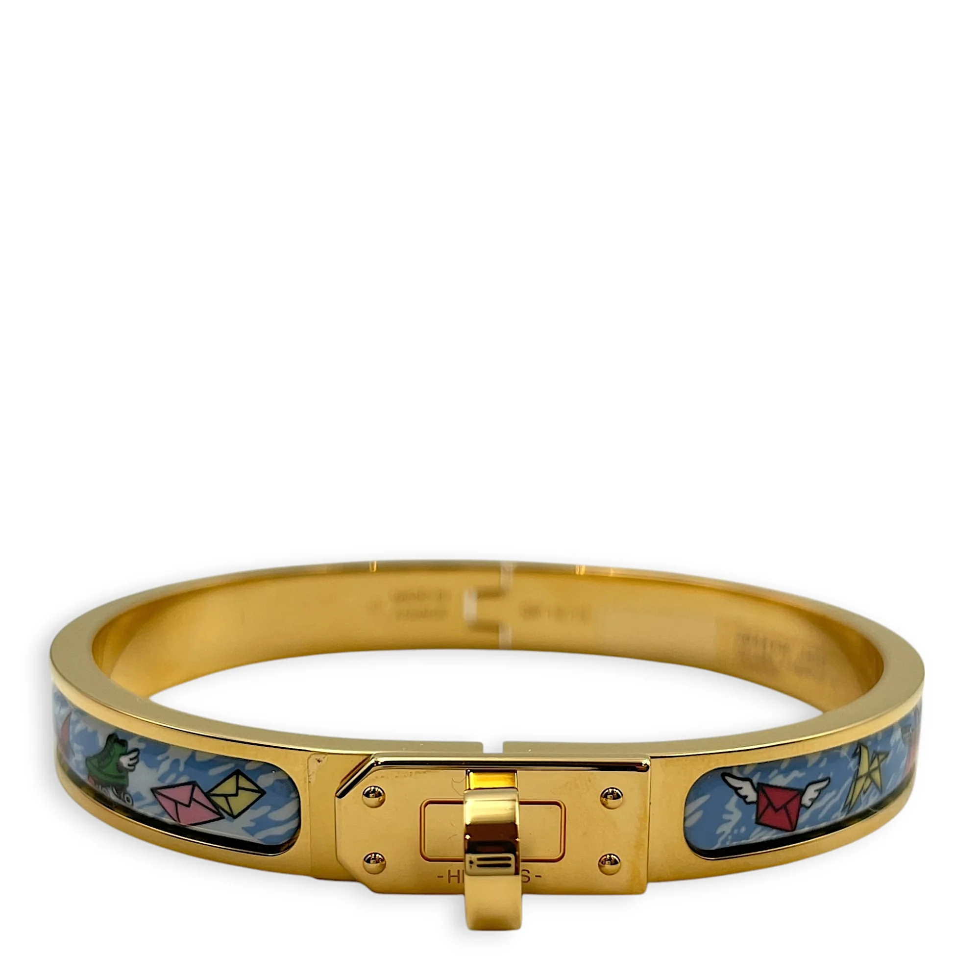 Clic Kelly Flagship PM Casaque Bracelet in, Gold hardware