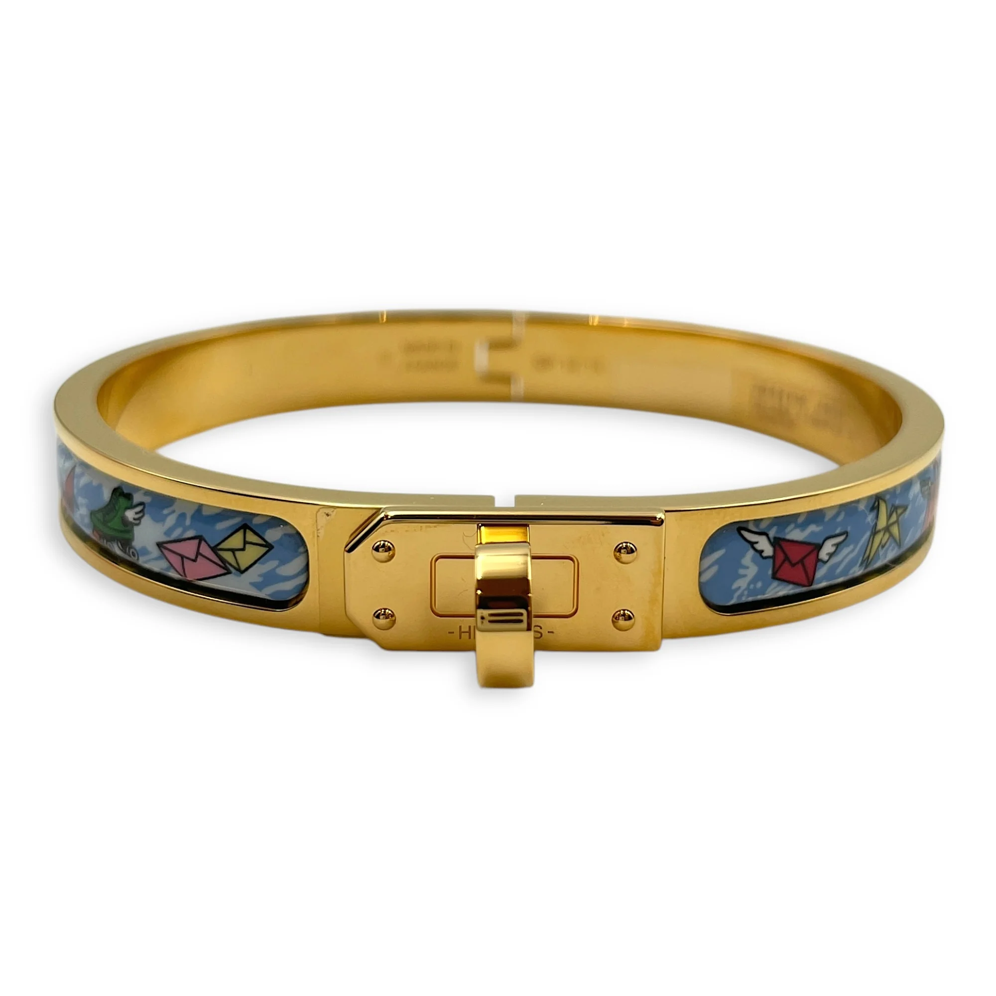 Clic Kelly Flagship PM Casaque Bracelet in, Gold hardware