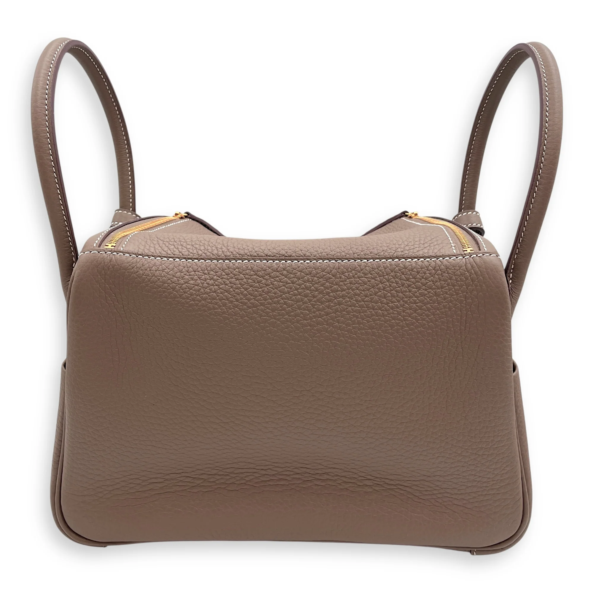Lindy 26 Etoupe in Clemence, Gold hardware