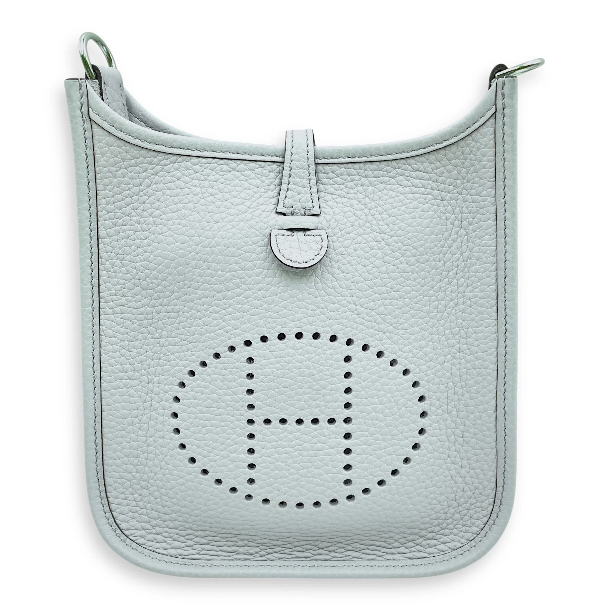 Evelyne Mini Blue Pale in Clemence, Palladium hardware