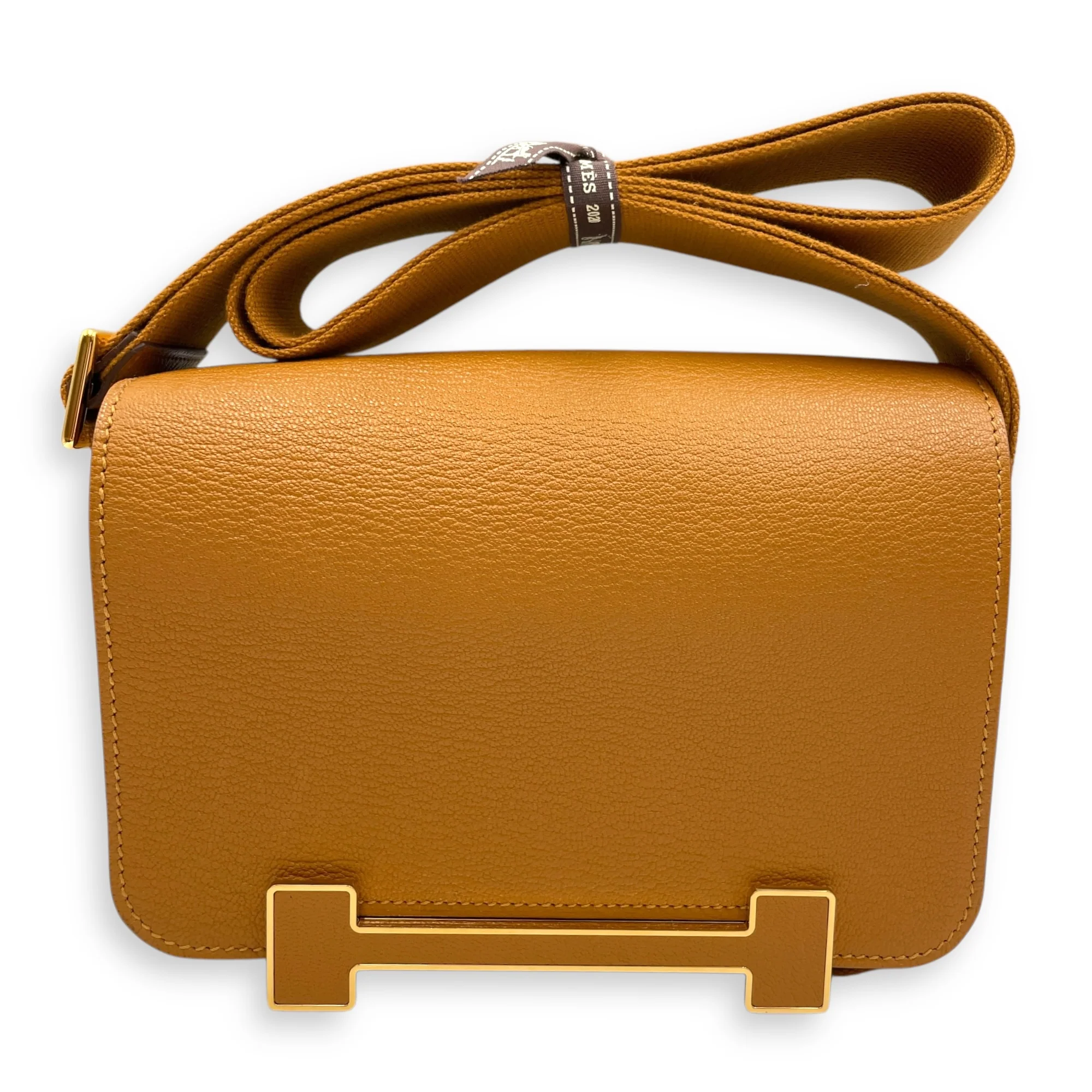 Geta Caramel in Chevre Mysore, Gold hardware