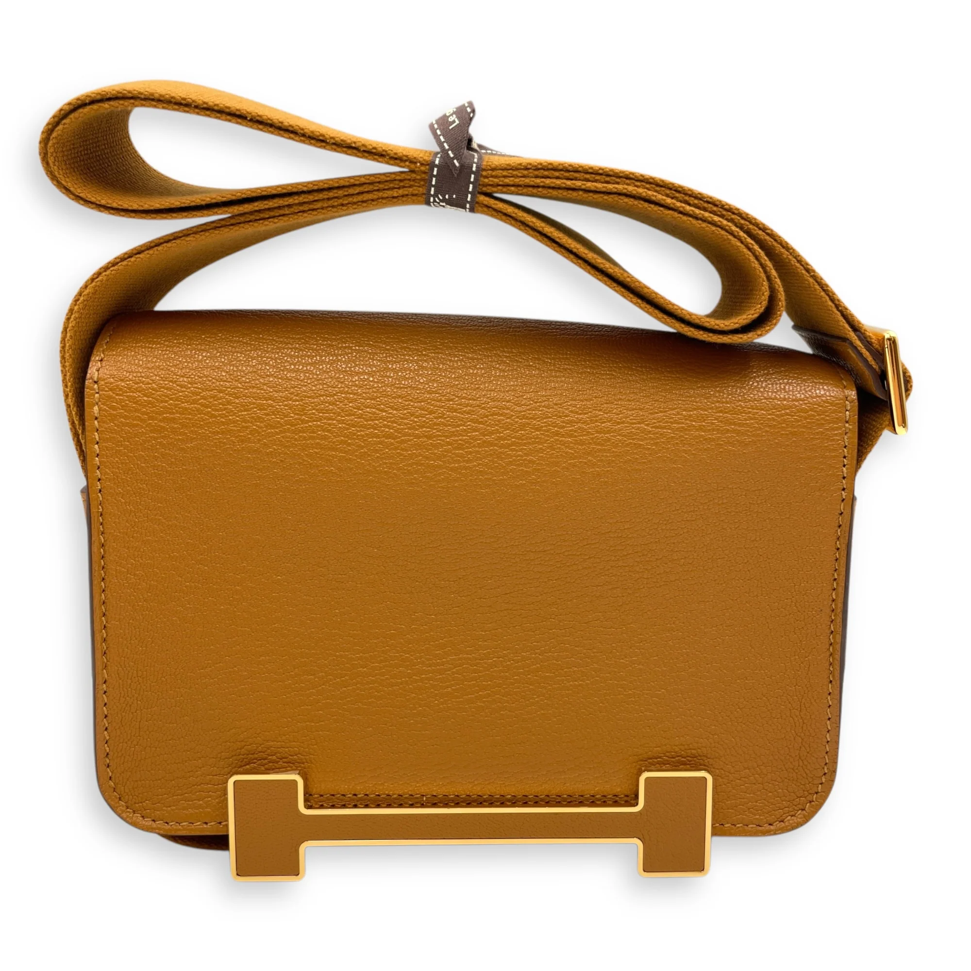 Geta Caramel in Chevre Mysore, Gold hardware