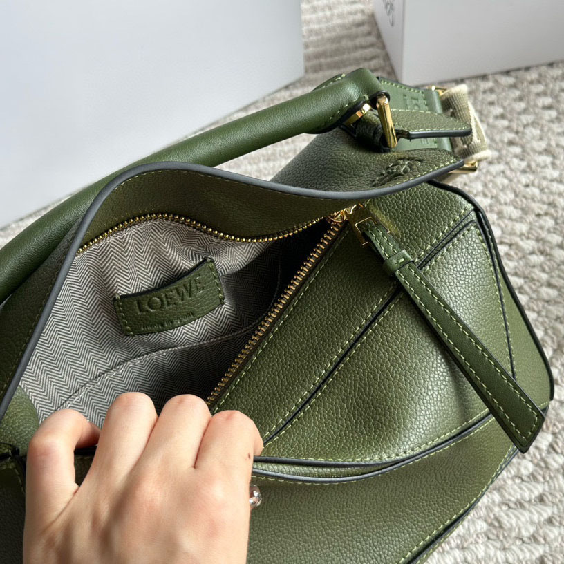 Puzzle bag in soft grained calfskin