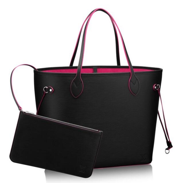 Neverfull MM Bag In Noir Epi Leather M54185