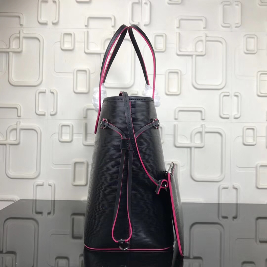 Neverfull MM Bag In Noir Epi Leather M54185