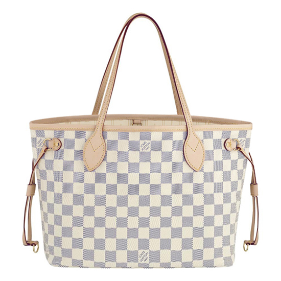 N51110 Neverfull PM Shoulder Bag Damier Azur Canvas