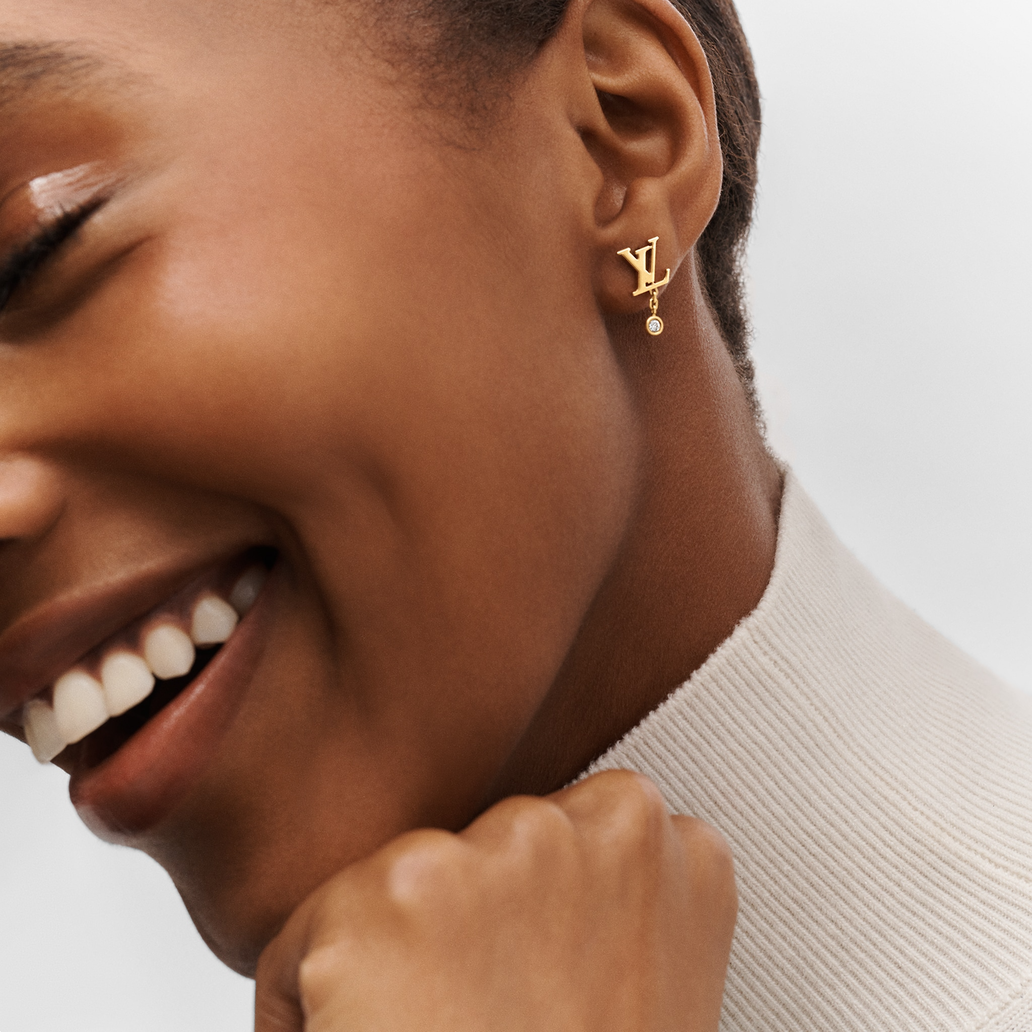 Idylle Blossom Ear Stud, Yellow Gold And Diamond - Per Unit