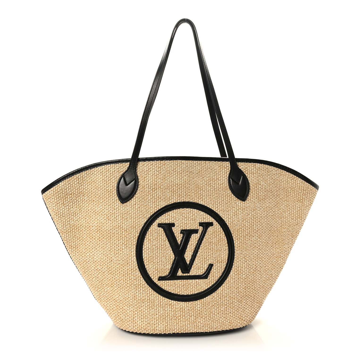 Louis Vuitton Raffia Saint Jacques Tote Black