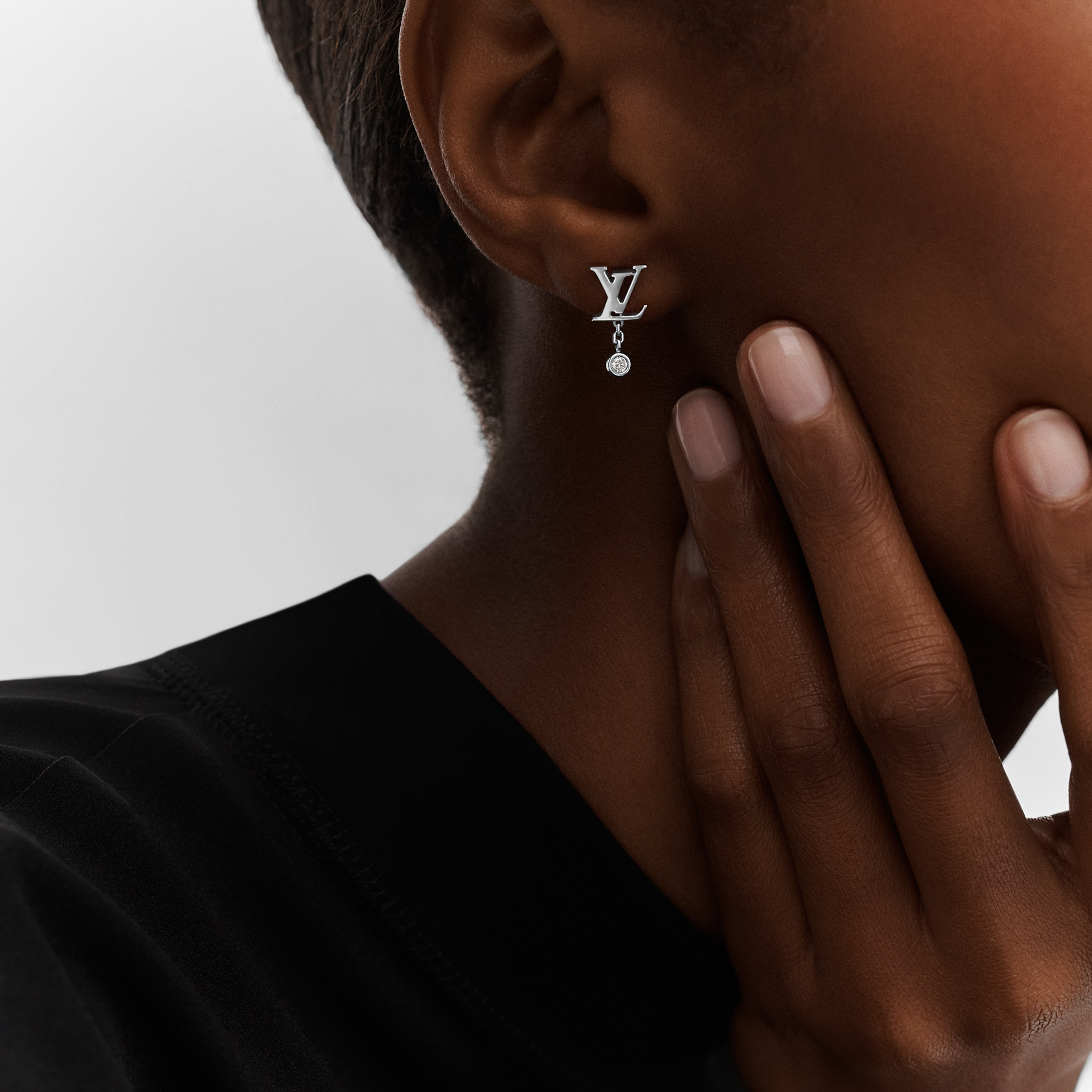 Idylle Blossom Ear Stud, White Gold And Diamond - Per Unit