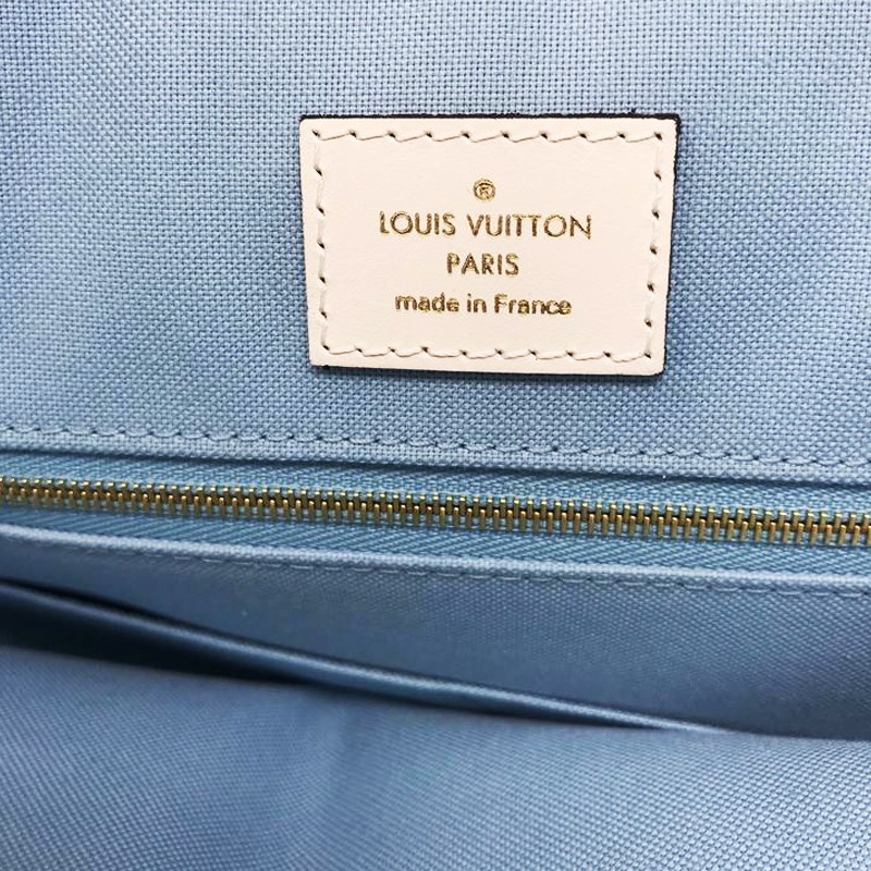Monogram Giant Onthego Capri Blue Coated Canvas To