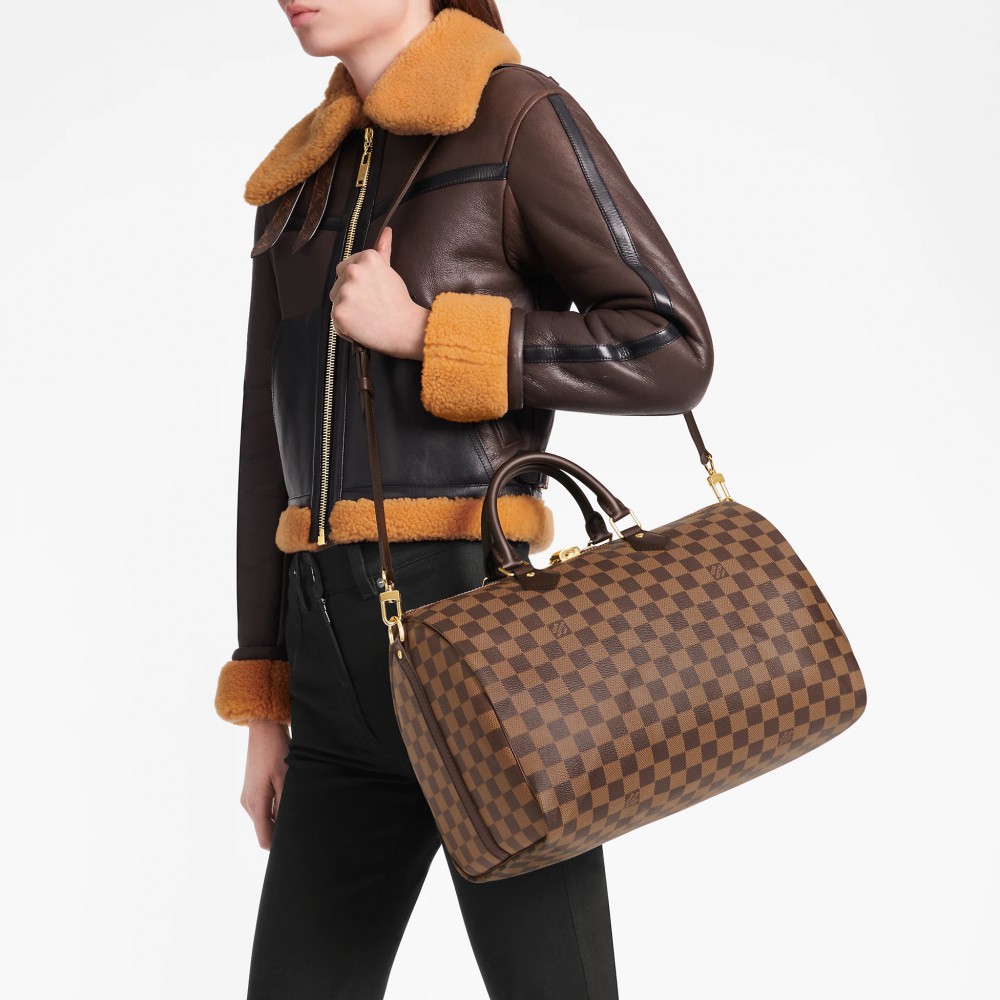 Damier Ebene Canvas Speedy Bandouliere 35 N41366