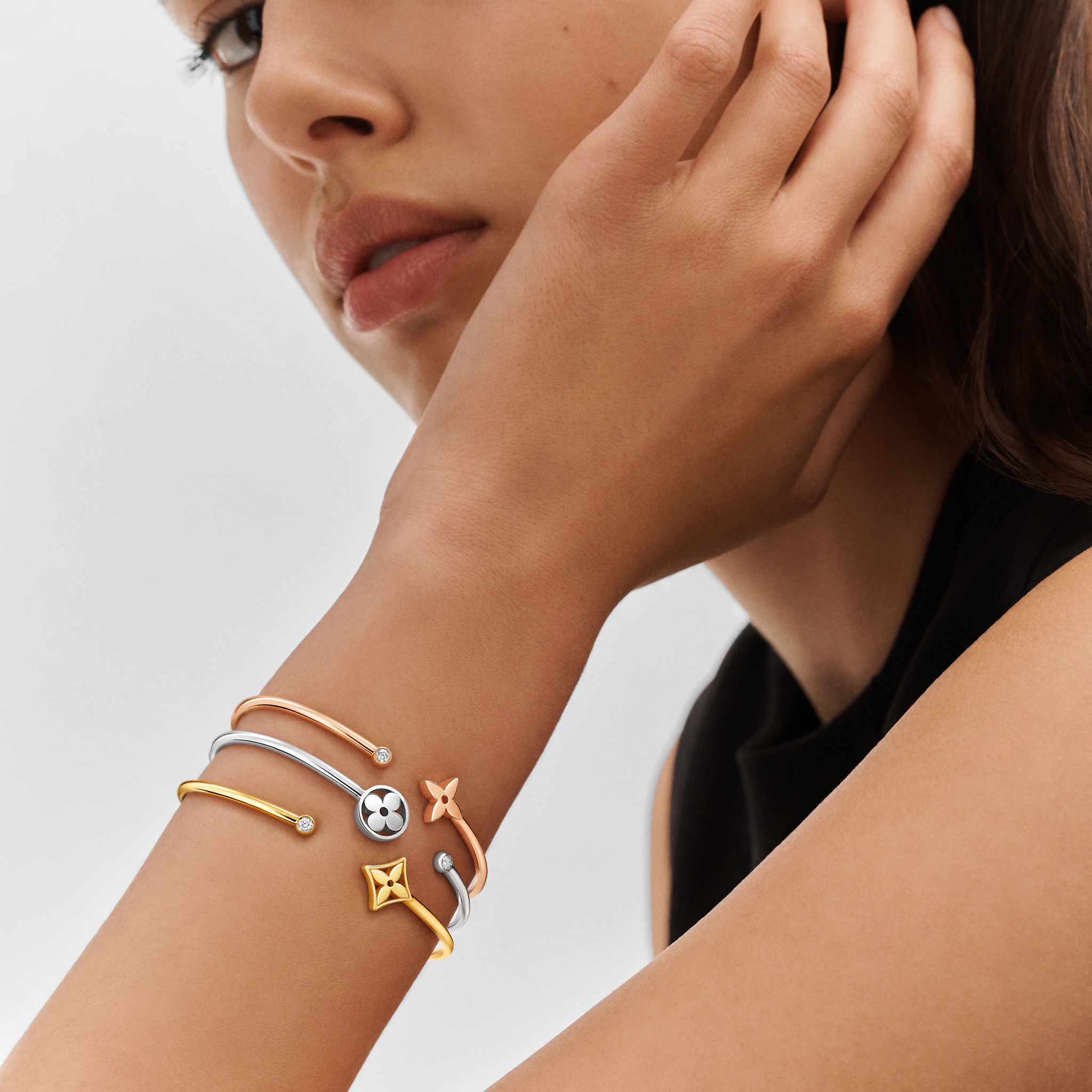 Idylle Blossom Twist Bracelet, Pink Gold