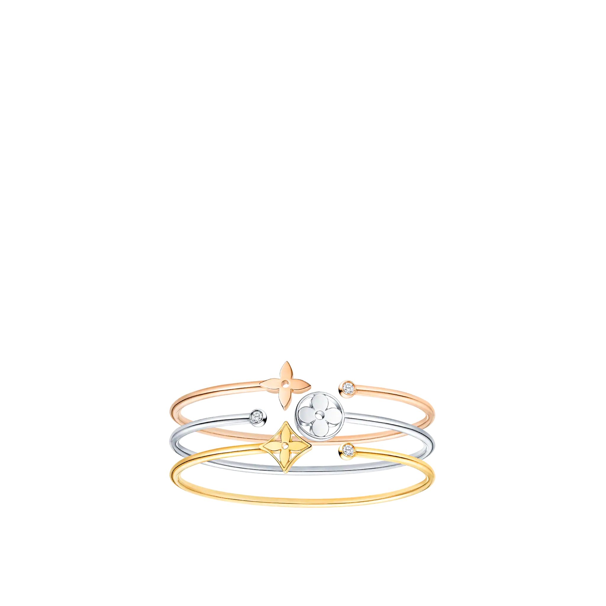 Idylle Blossom Twist Bracelet, Pink Gold