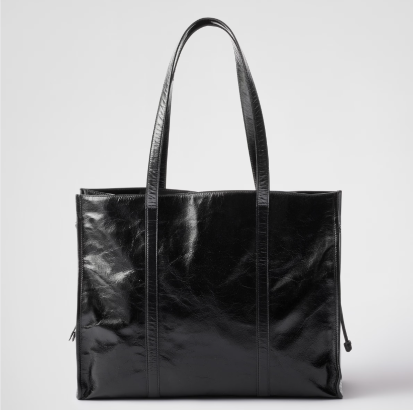 Large leather tote bag