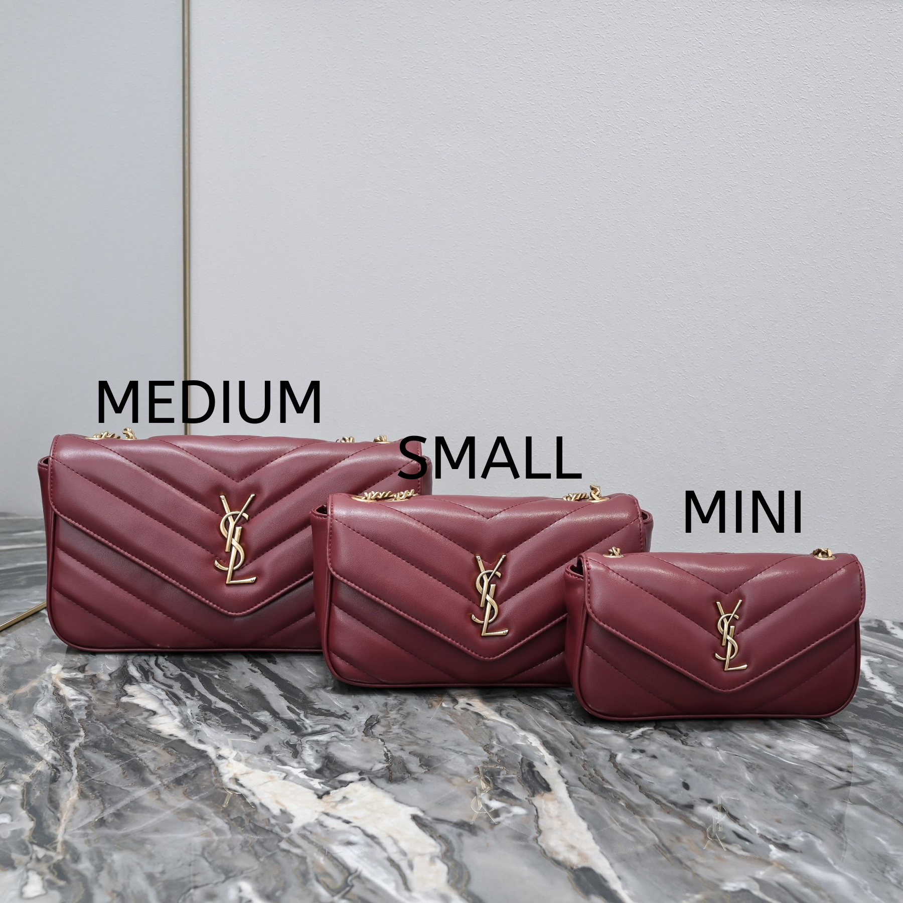 SAINT LAURENT LOULOU in MATELASSÉ Lambskin - Wine