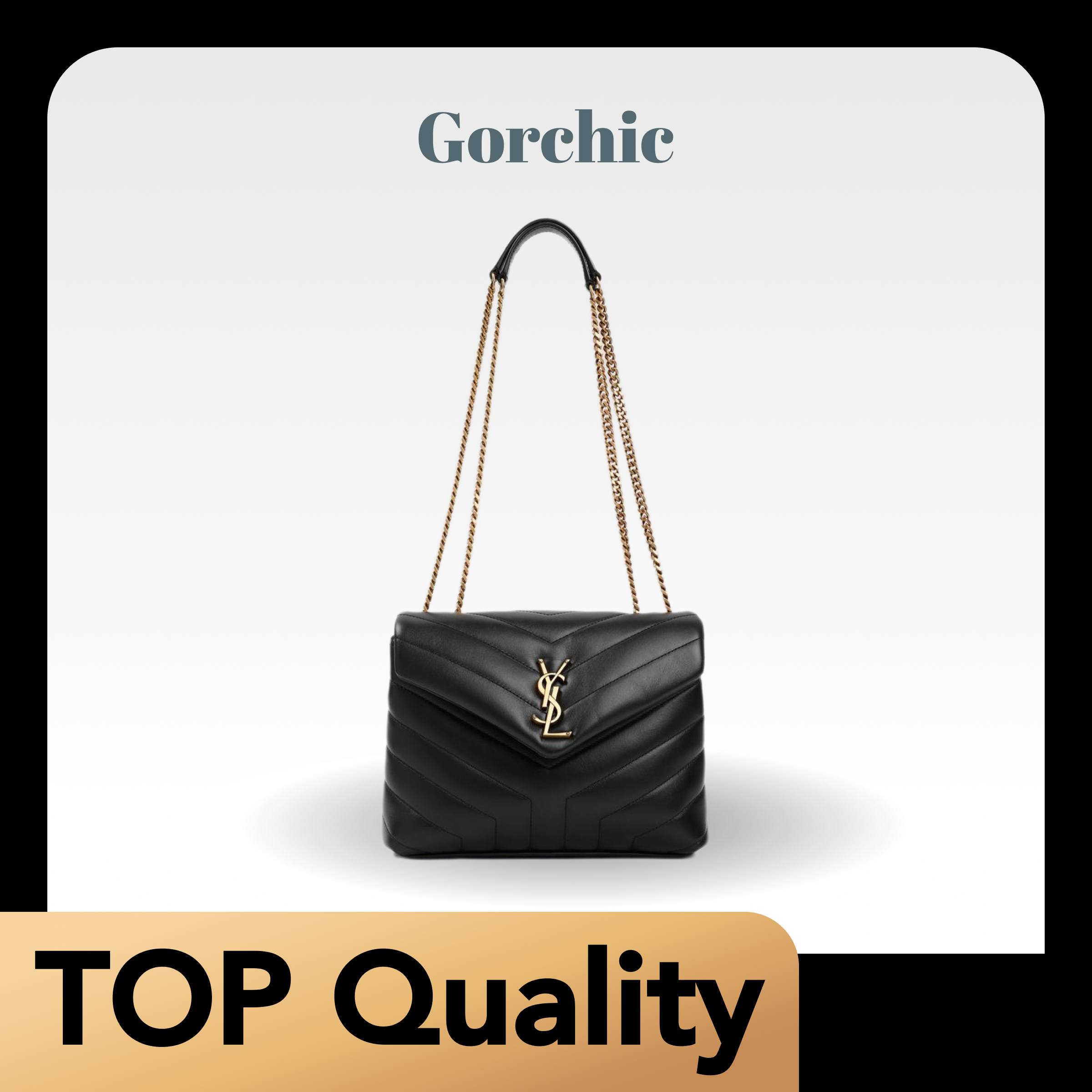 [TOP] SAINT LAURENT Loulou Small Quilted Leather Black Golden Hardware Shoulder Bag