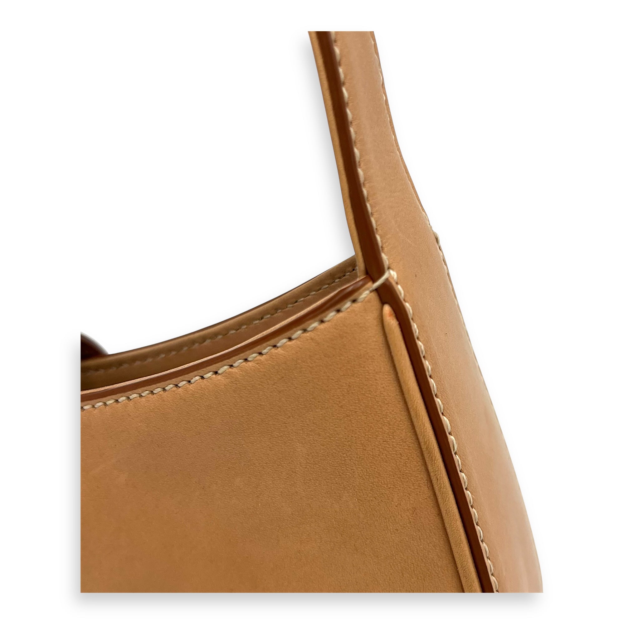 Le 5 A 7 Top Handle Bag Brown in Calfskin, Gold hardware