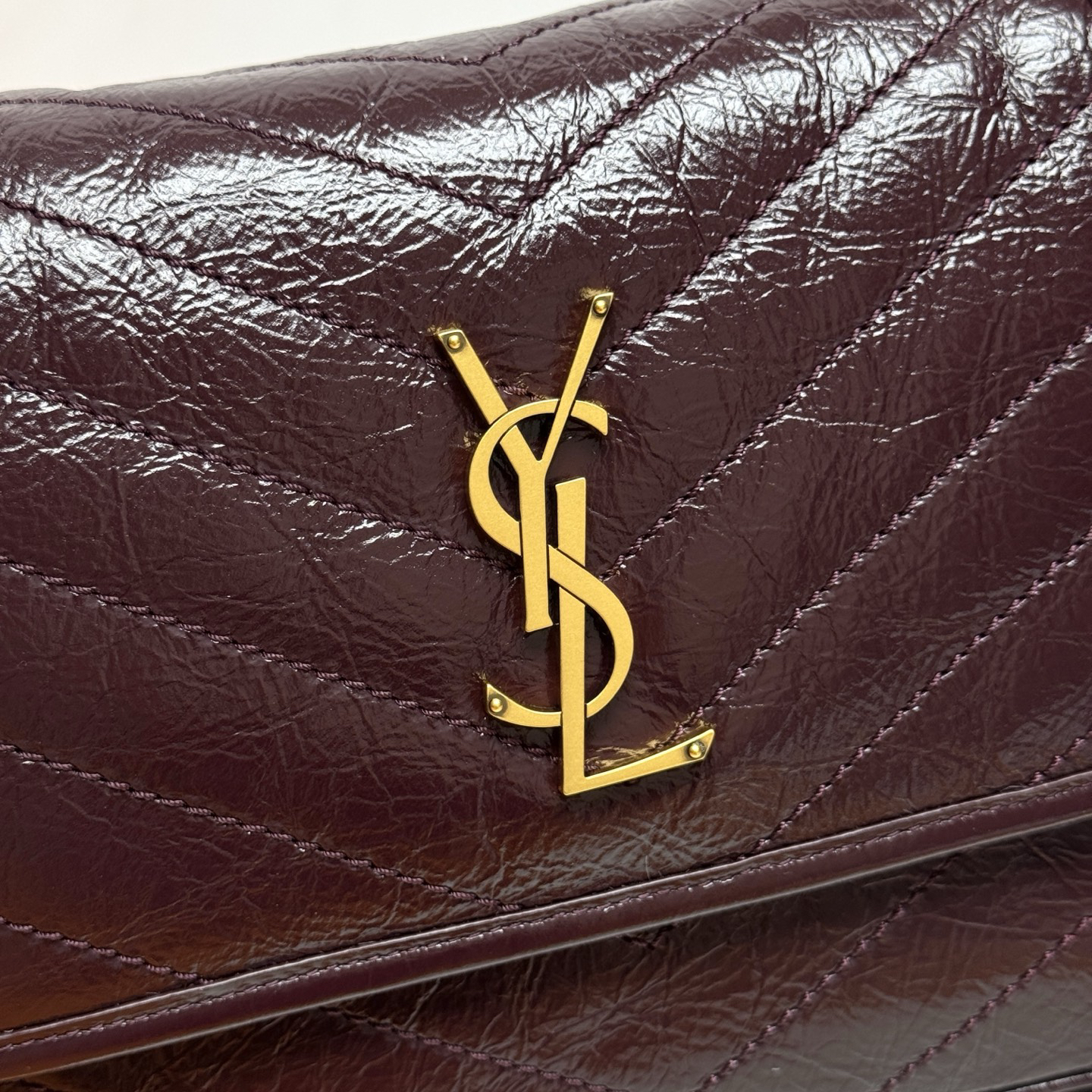 Saint Laurent YSL NIKI MEDIUM IN VINTAGE LEATHER Wine - Bag